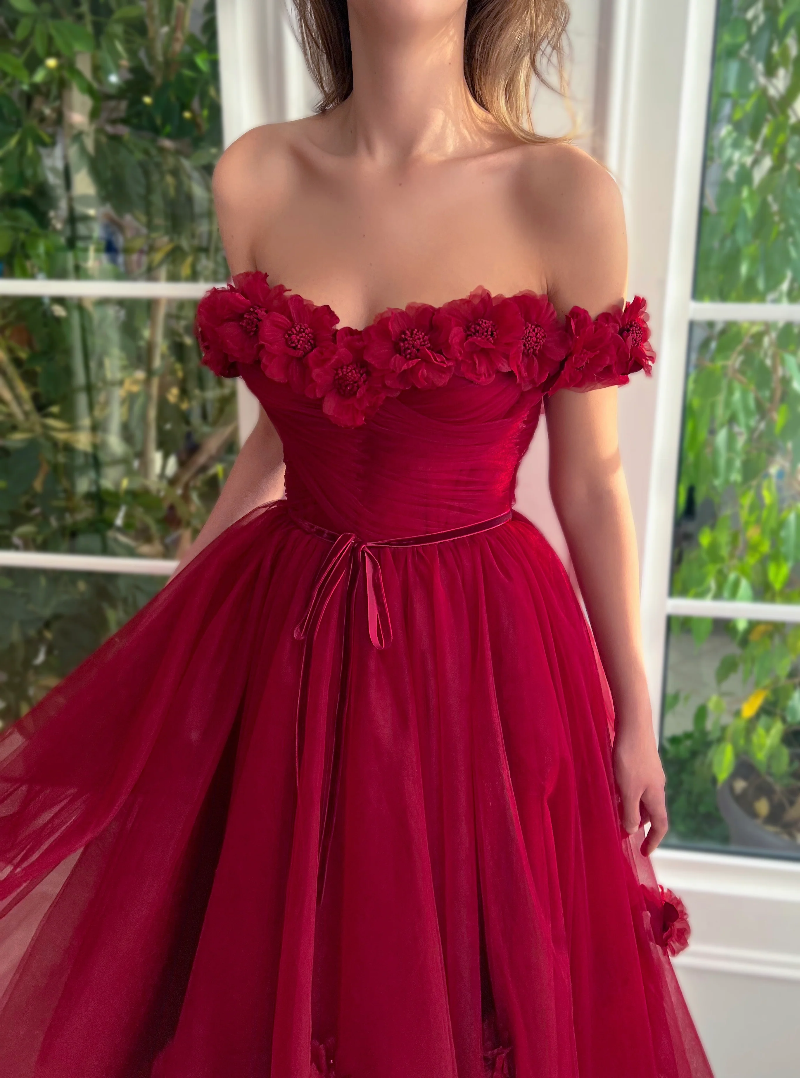 Crimson Cherry Midi Dress - Image 4