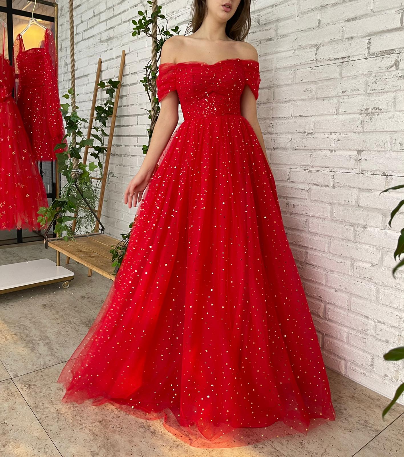 Crimson Galaxy Gown