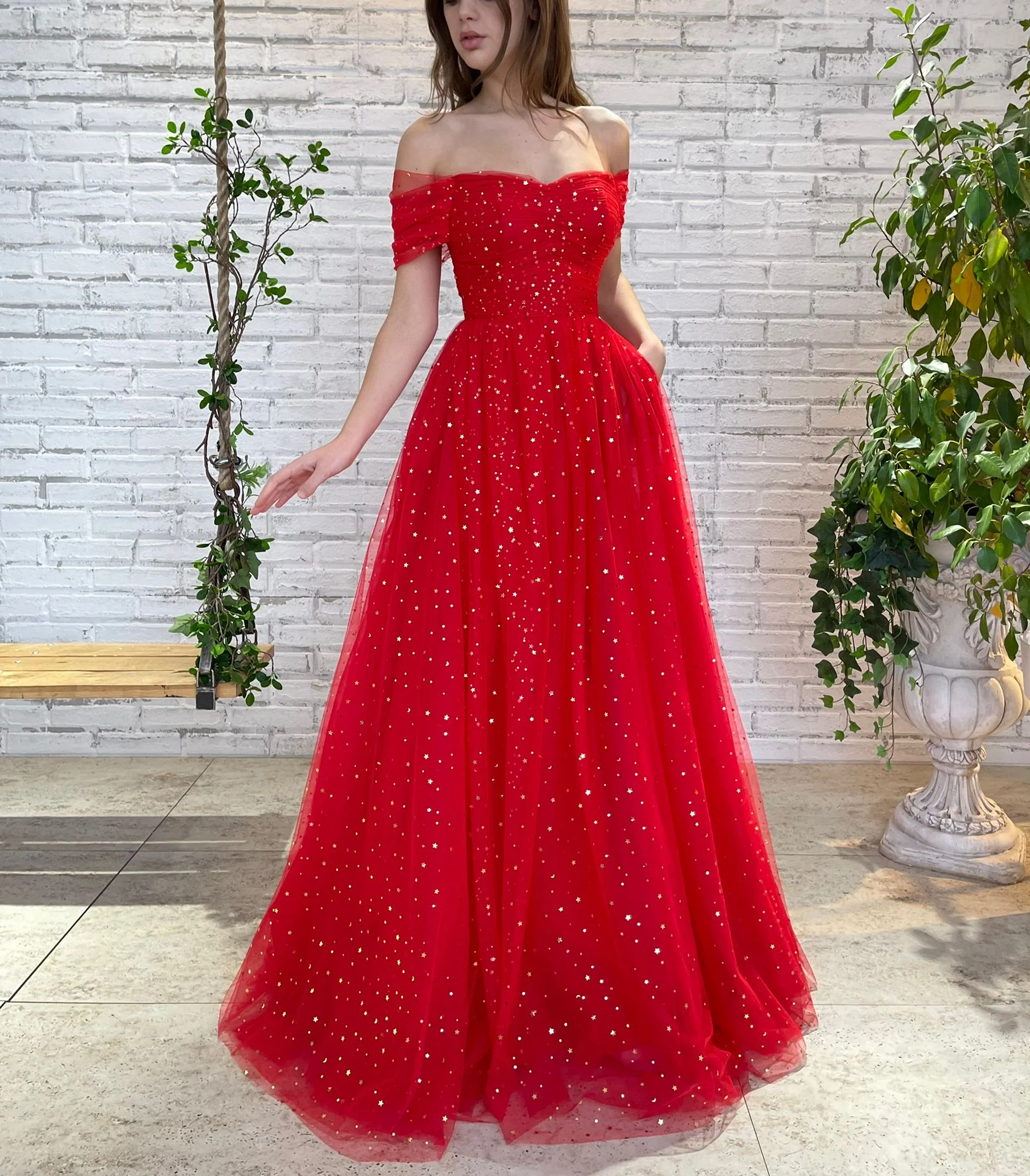 Crimson Galaxy Gown - Image 8
