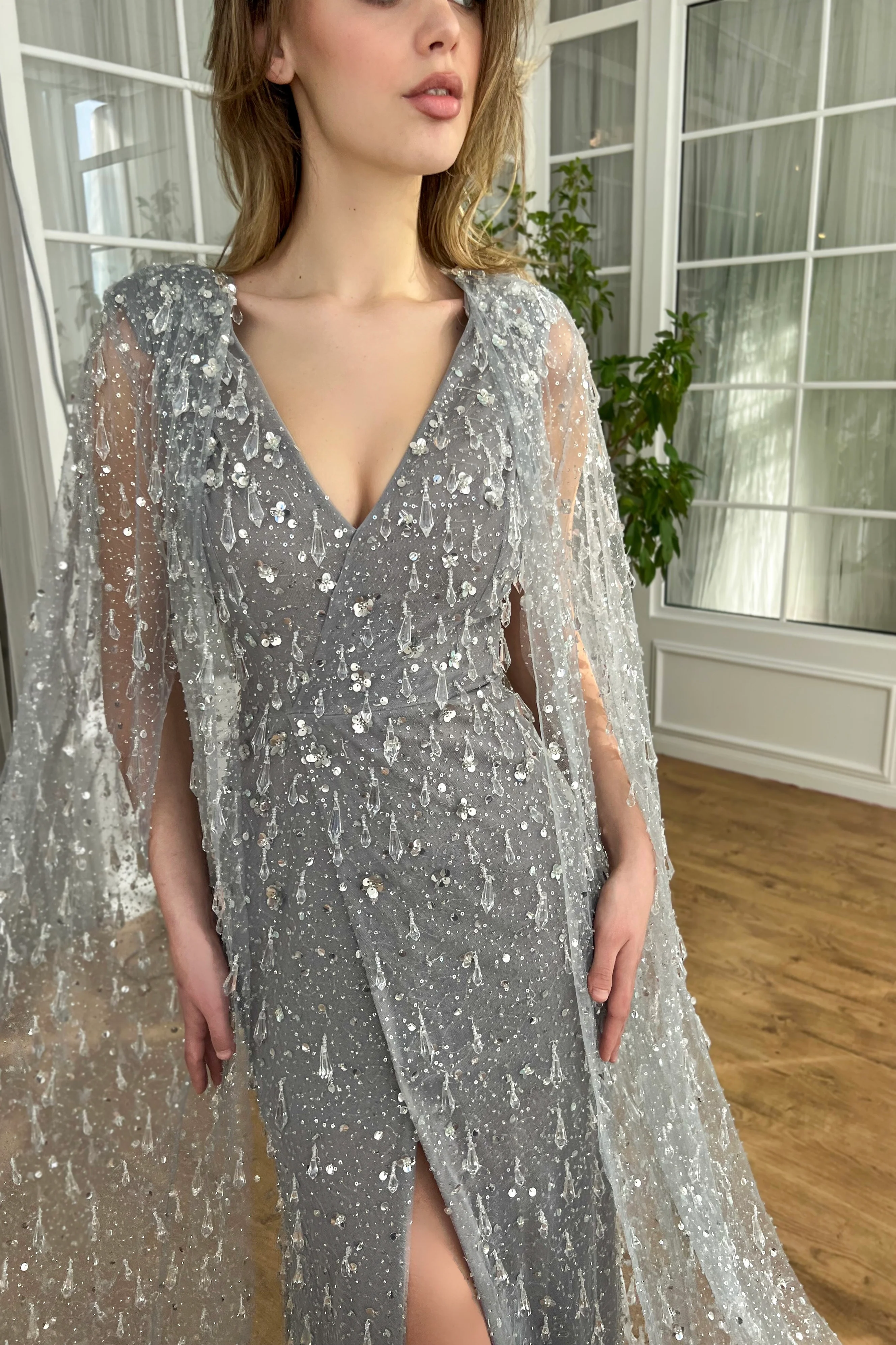 Crystal Cape Mermaid Dress - Image 7