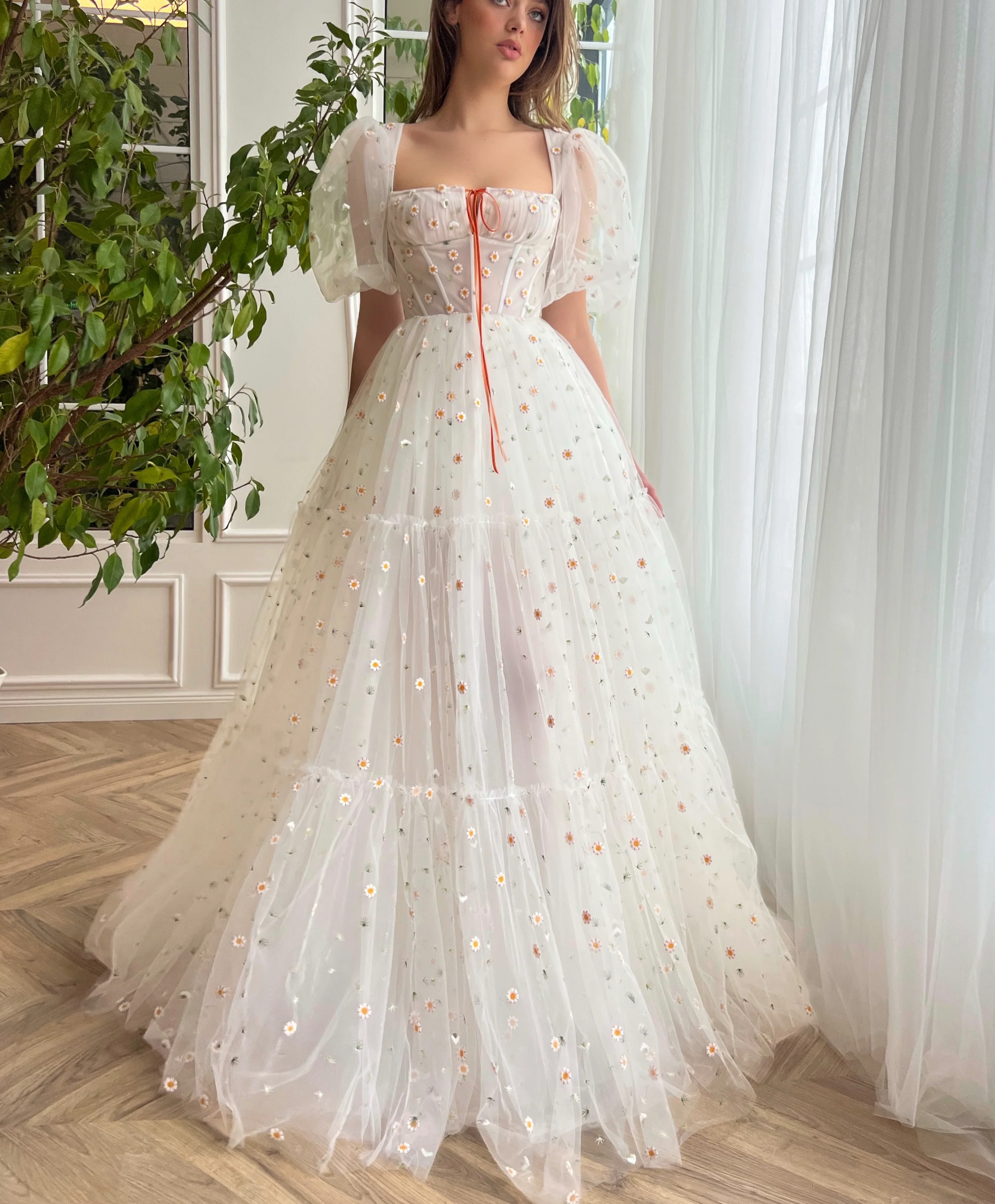 Daisy Elegance Cascade Gown - Image 2
