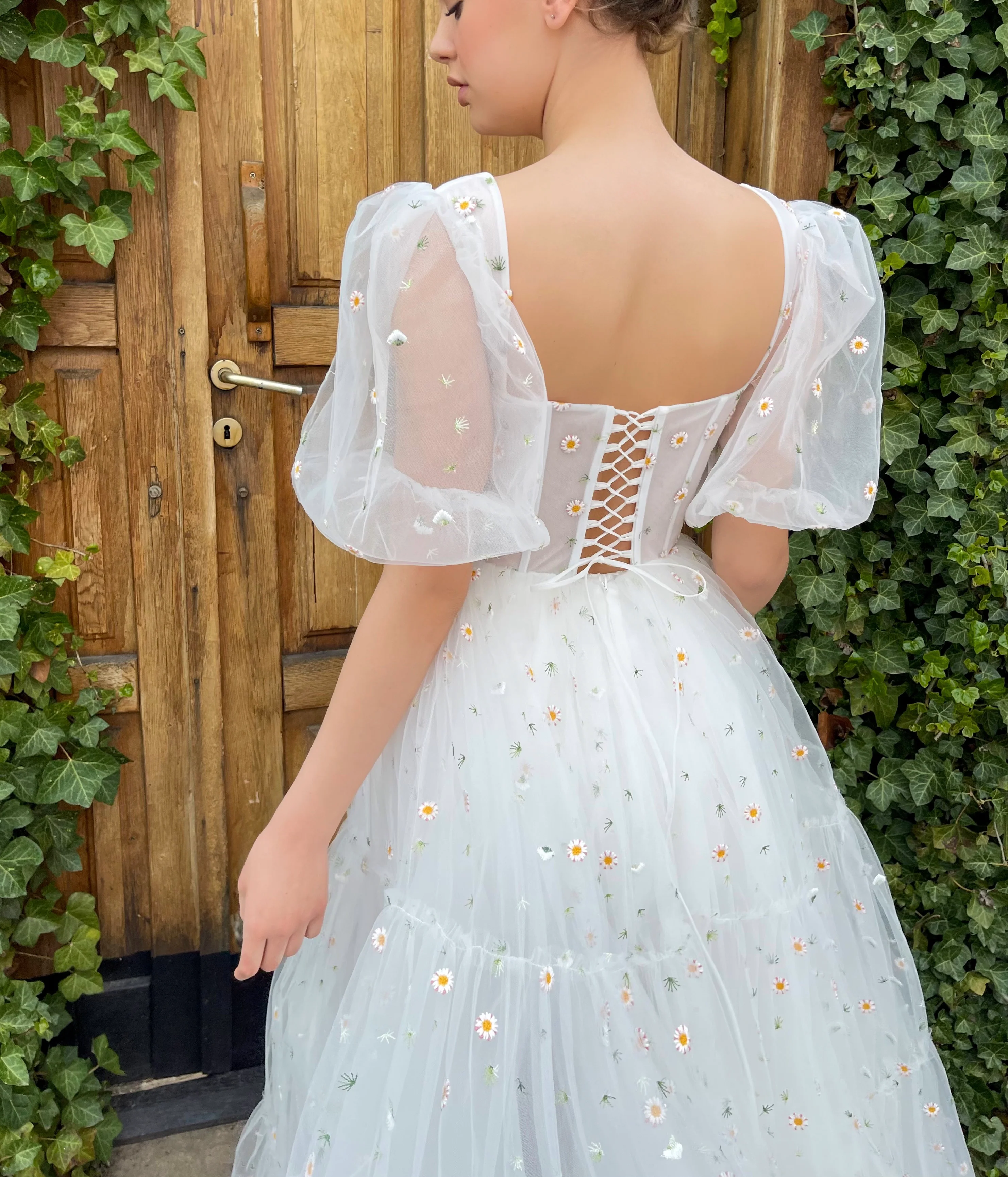 Daisy Elegance Cascade Gown - Image 4