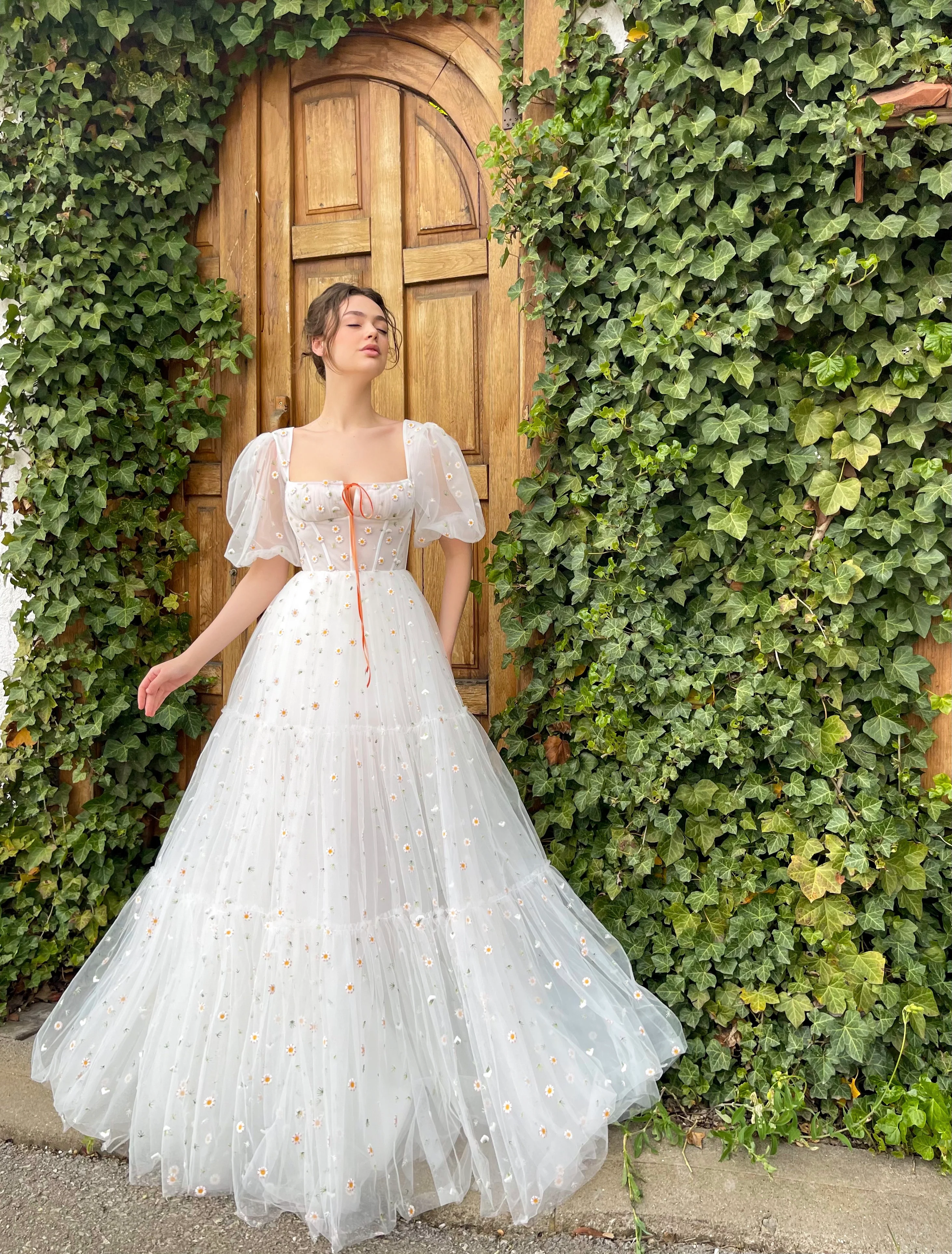 Daisy Elegance Cascade Gown - Image 6