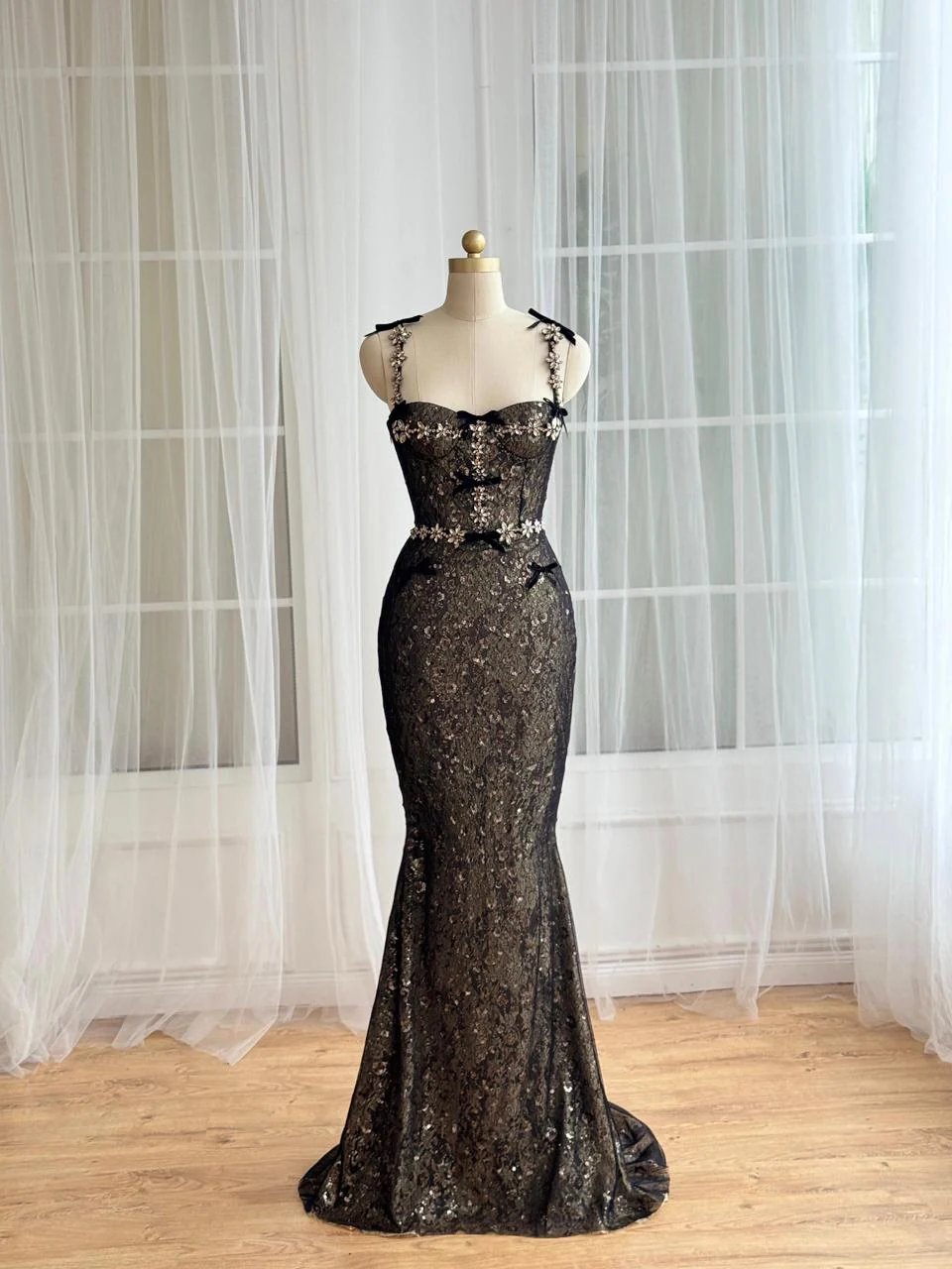Dark Rose Mermaid Gown