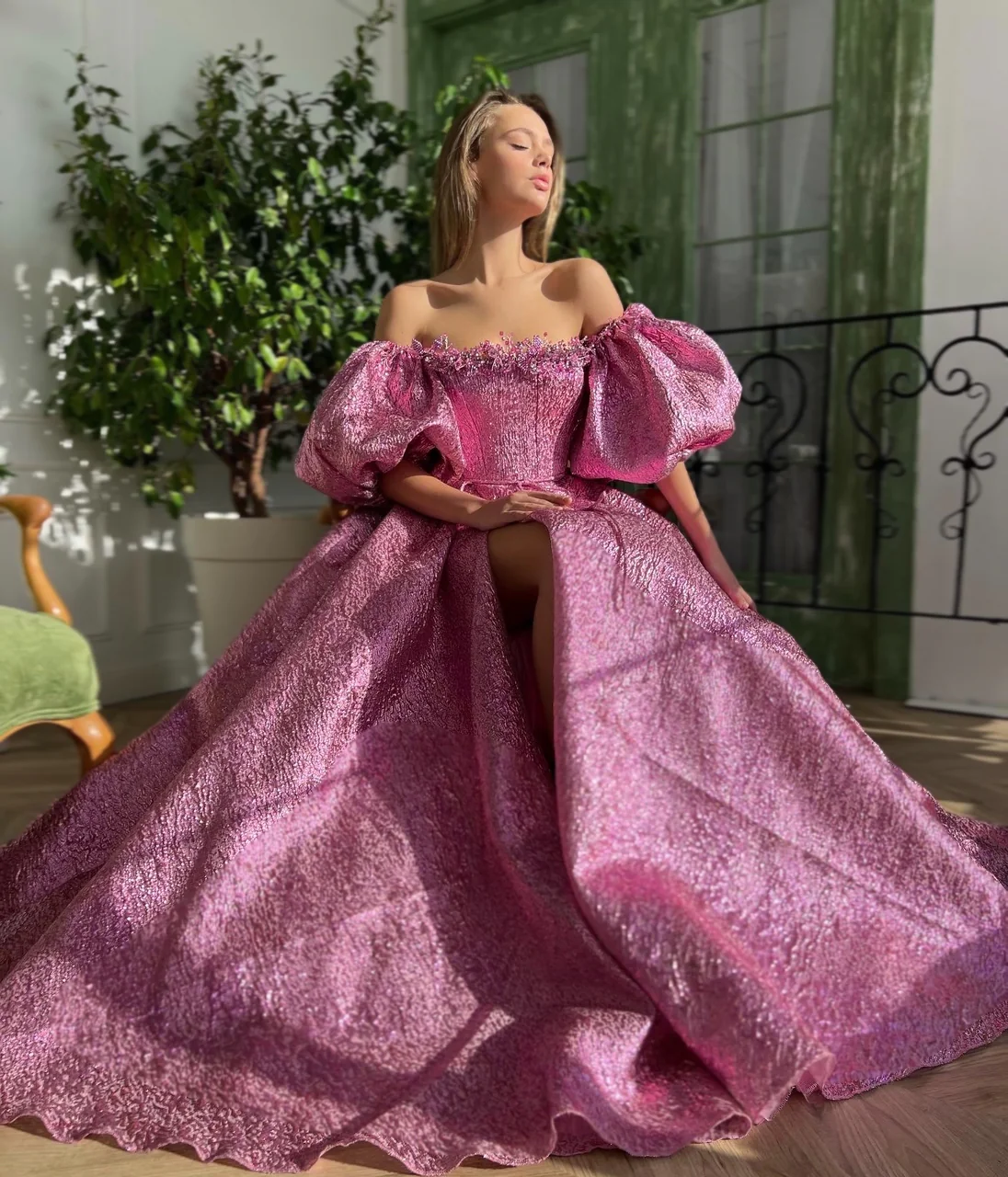 Daydream Candy Brocade Gown - Image 6