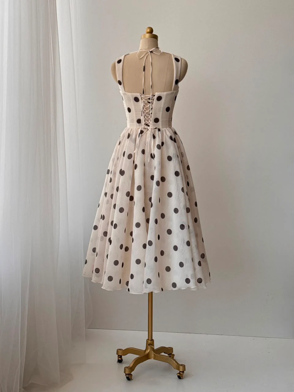 Dolce Polka Midi Dress - Image 4