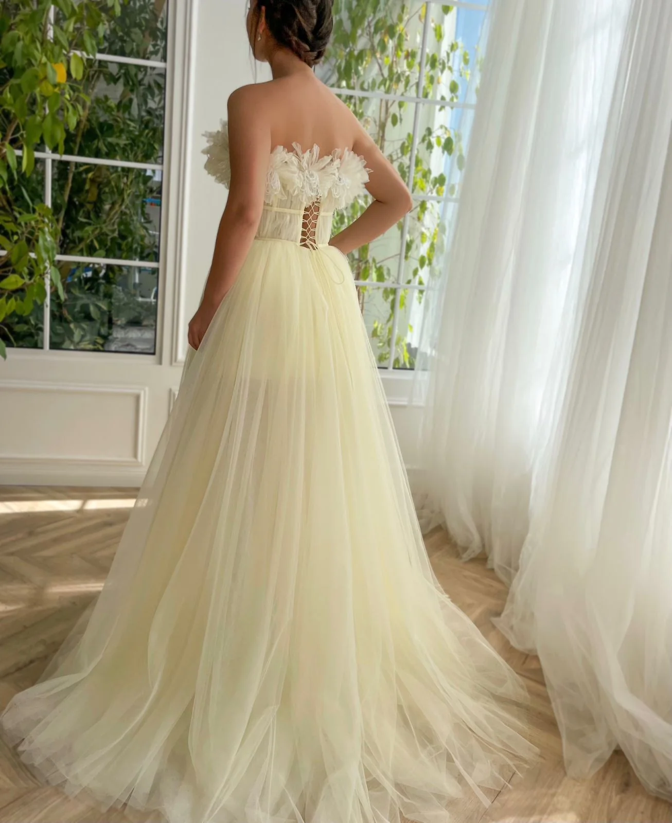 Draped Buttercream Allure Gown - Image 4