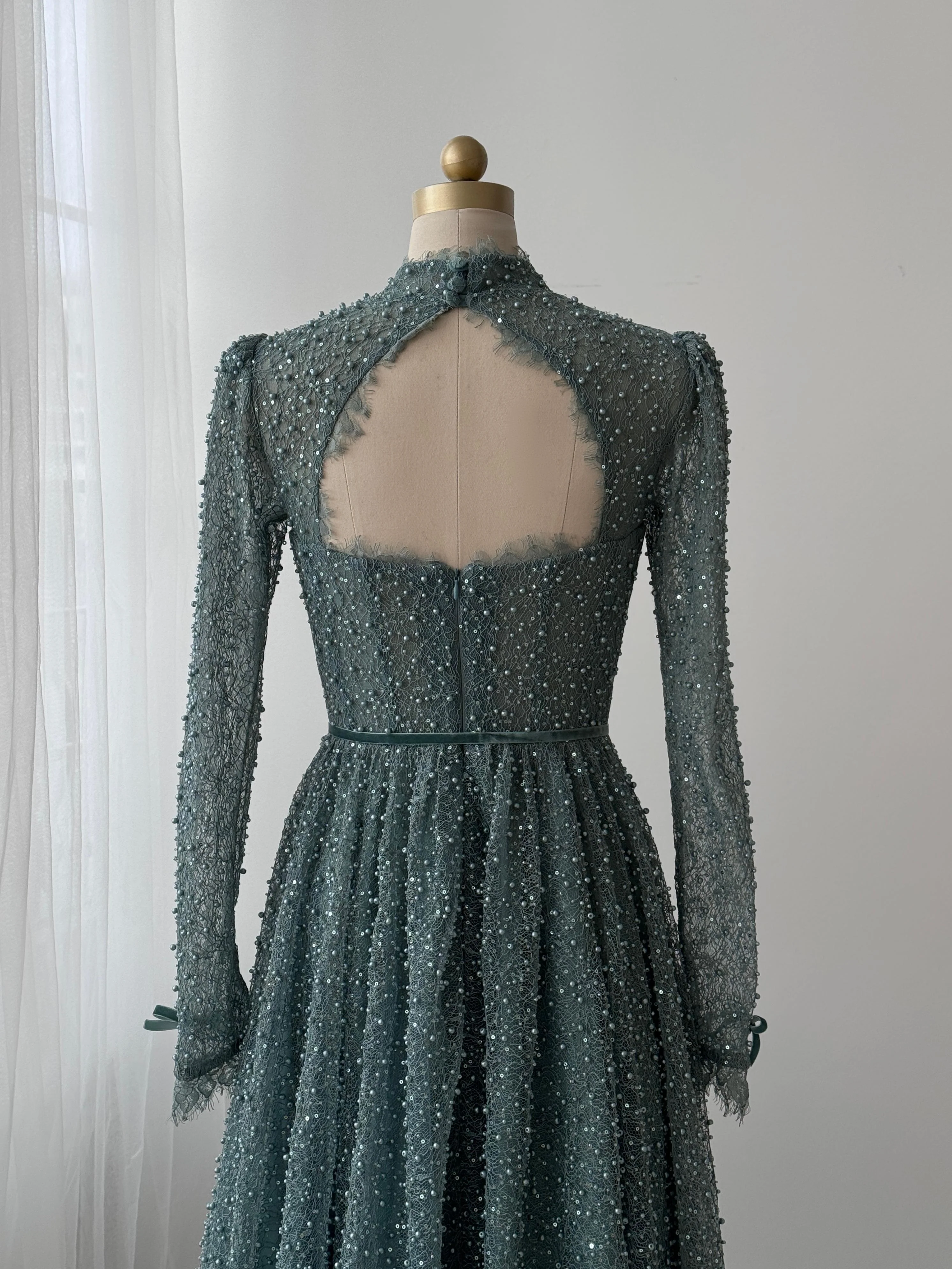 Dusty Turquoise Gown - Image 3