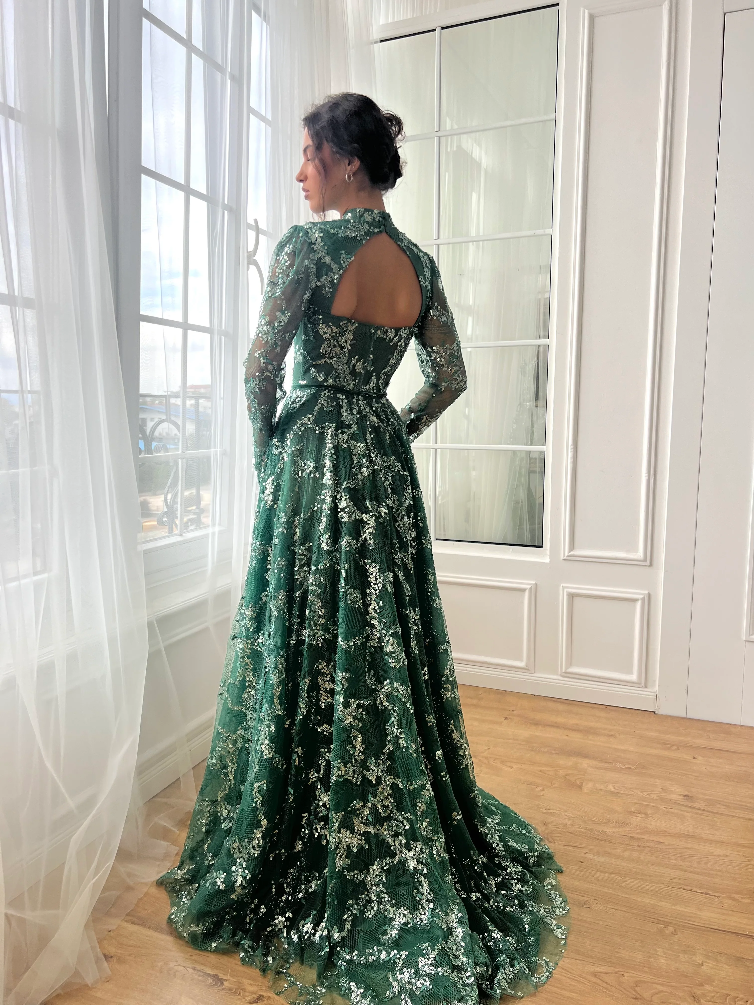 Emerald Ivy Corset Gown - Image 5