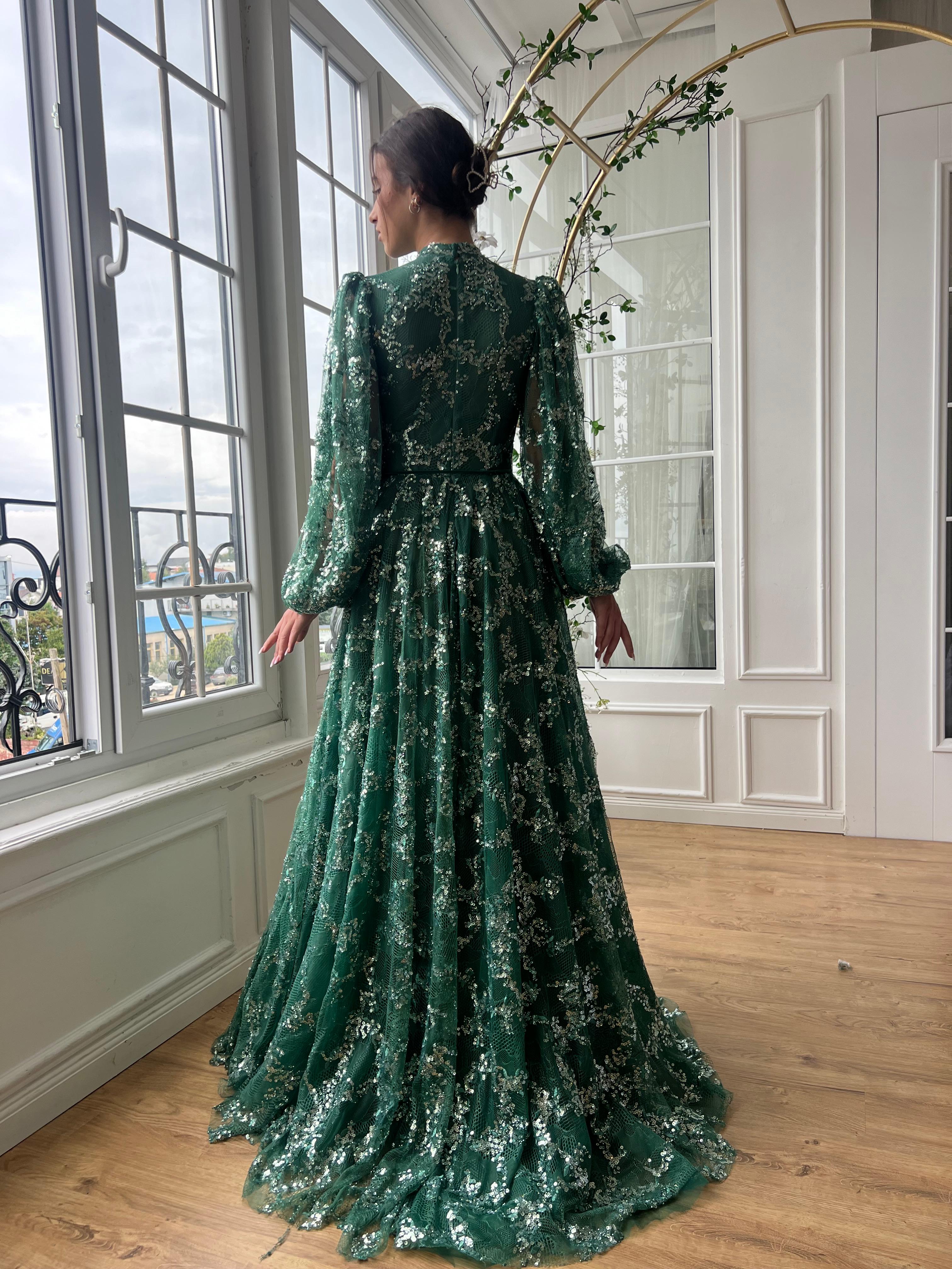 Emerald Ivy Regal Gown - Image 3
