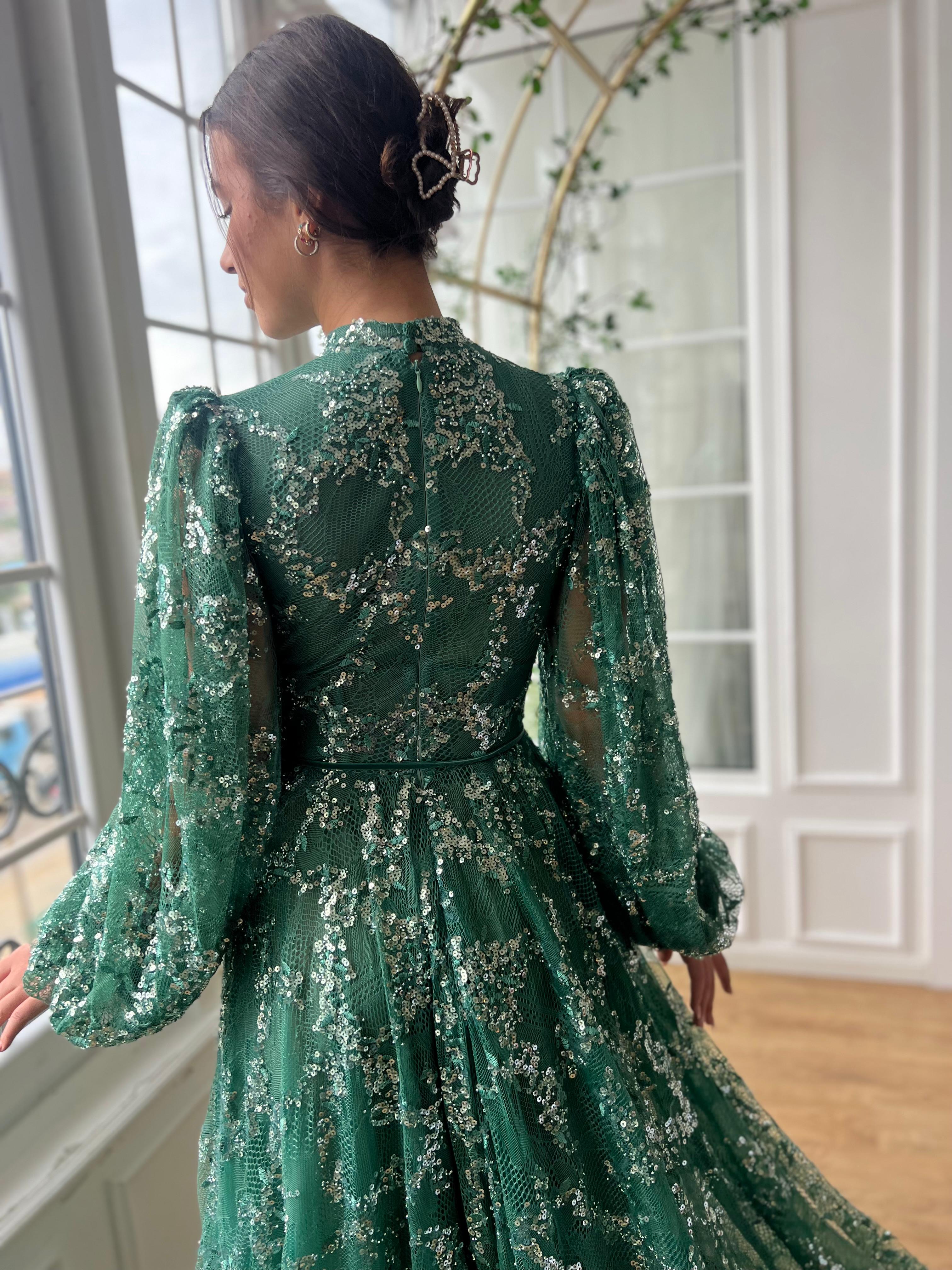 Emerald Ivy Regal Gown - Image 4