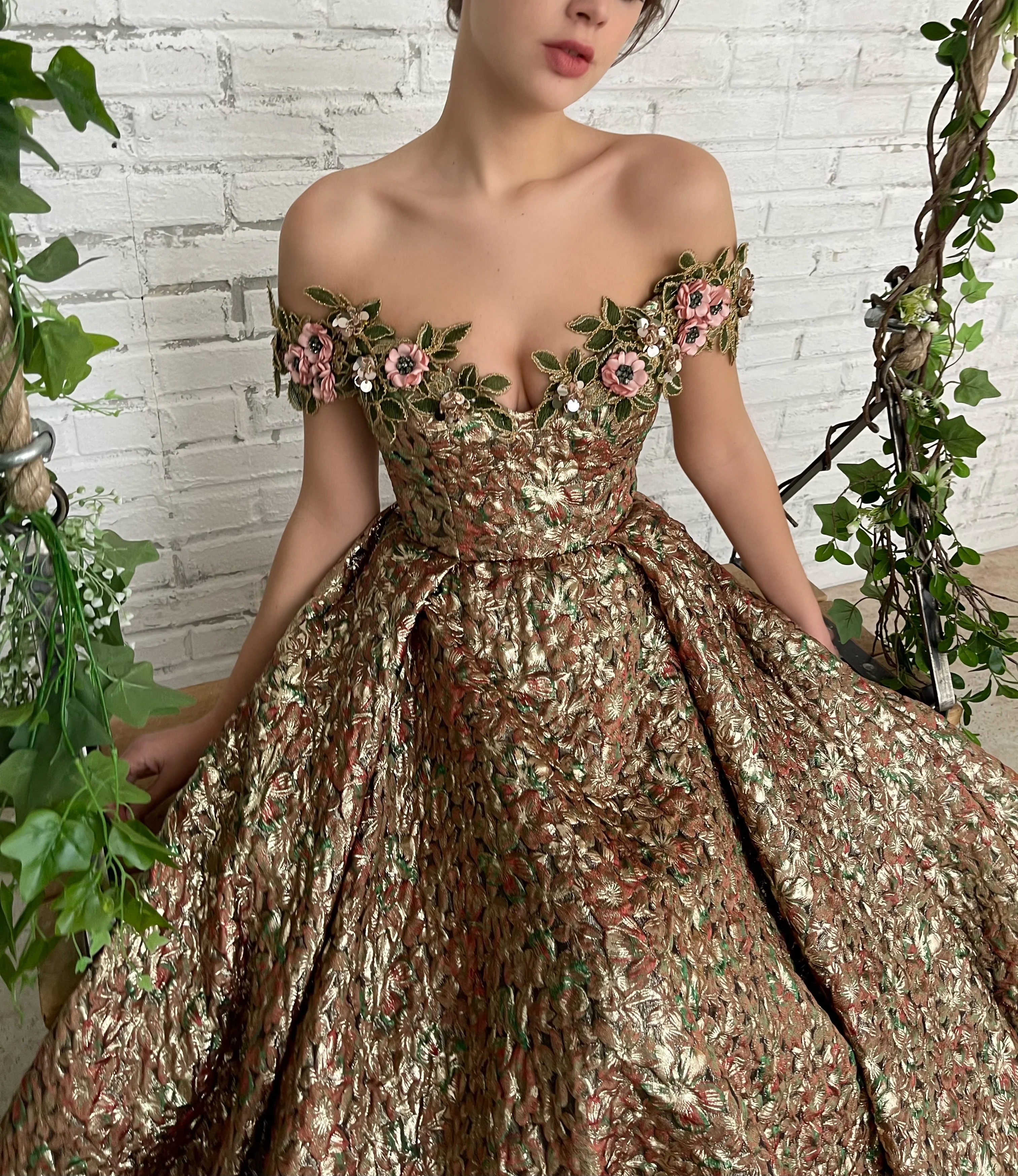 Enchanted Copper Lily Gown