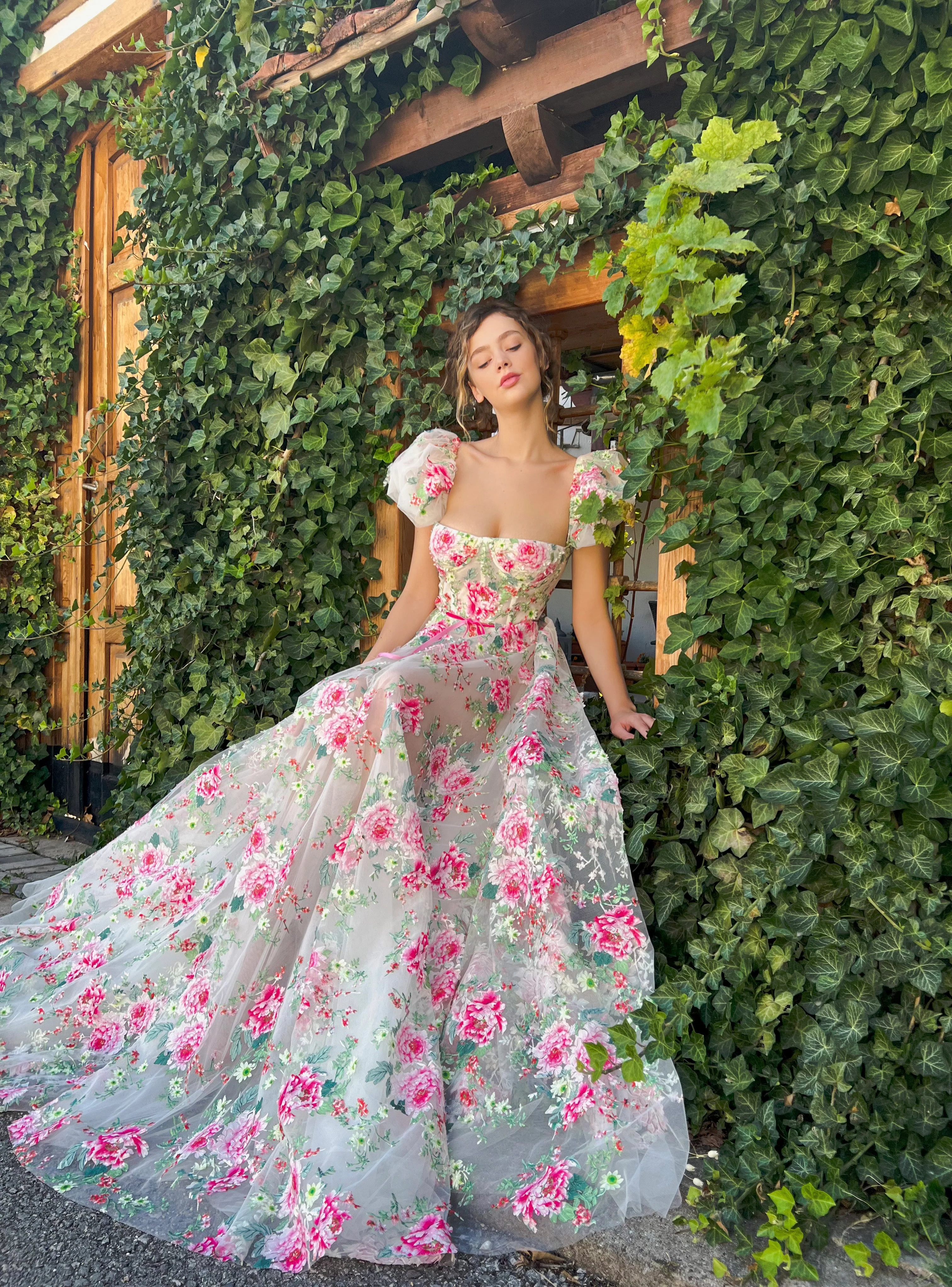Enchanted Elegance Rose Gown