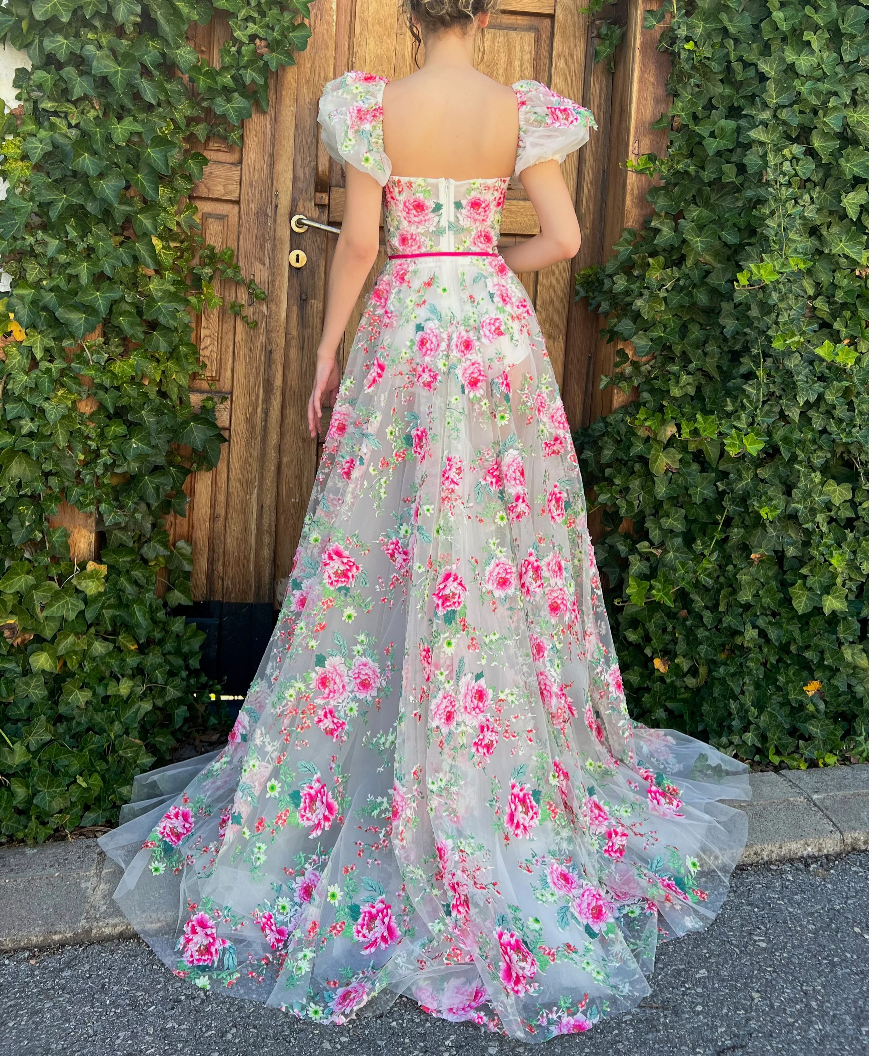 Enchanted Elegance Rose Gown - Image 6