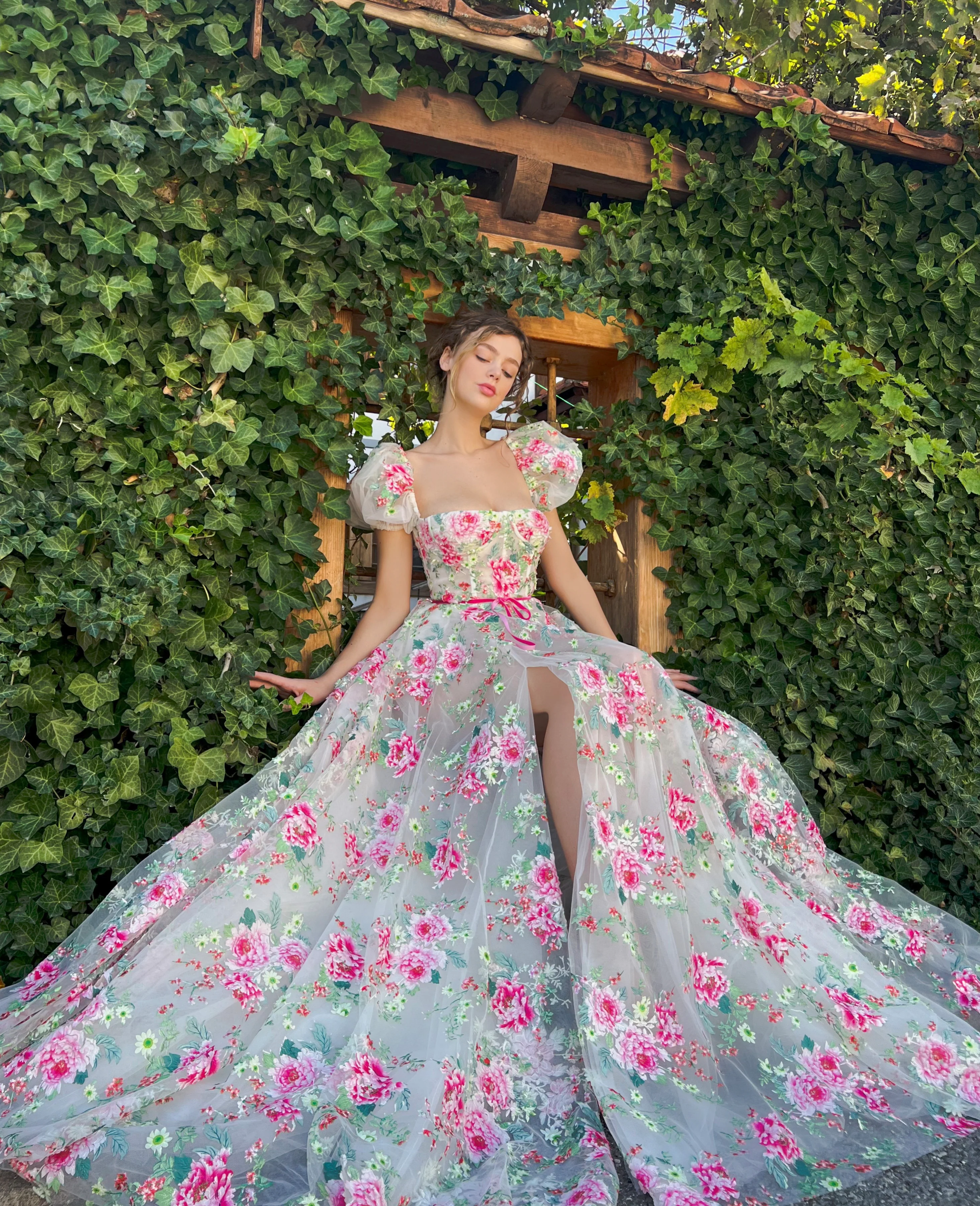 Enchanted Elegance Rose Gown - Image 7