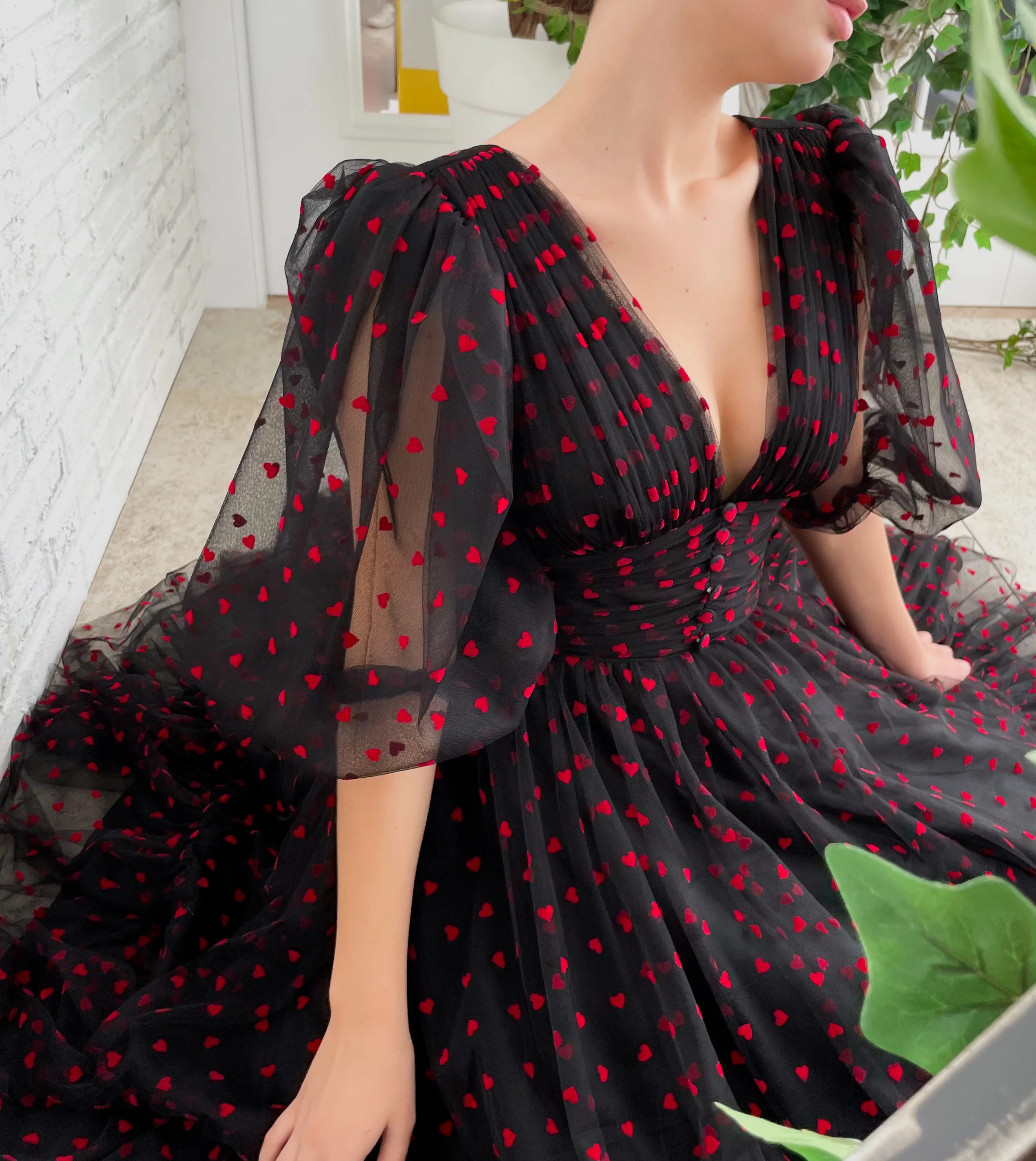 Fluttering Hearts Midi Dress - Image 3