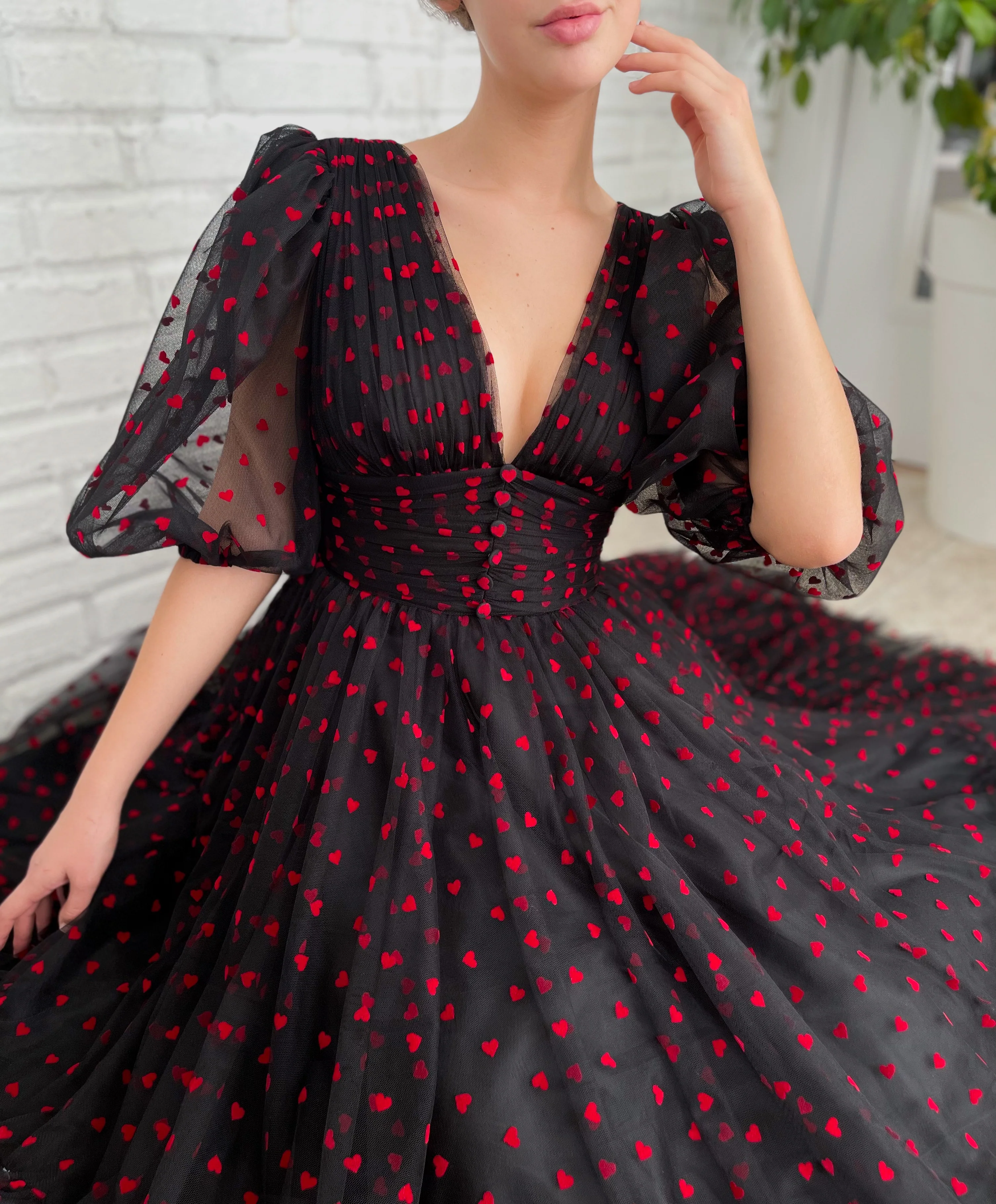 Fluttering Hearts Midi Dress - Image 4