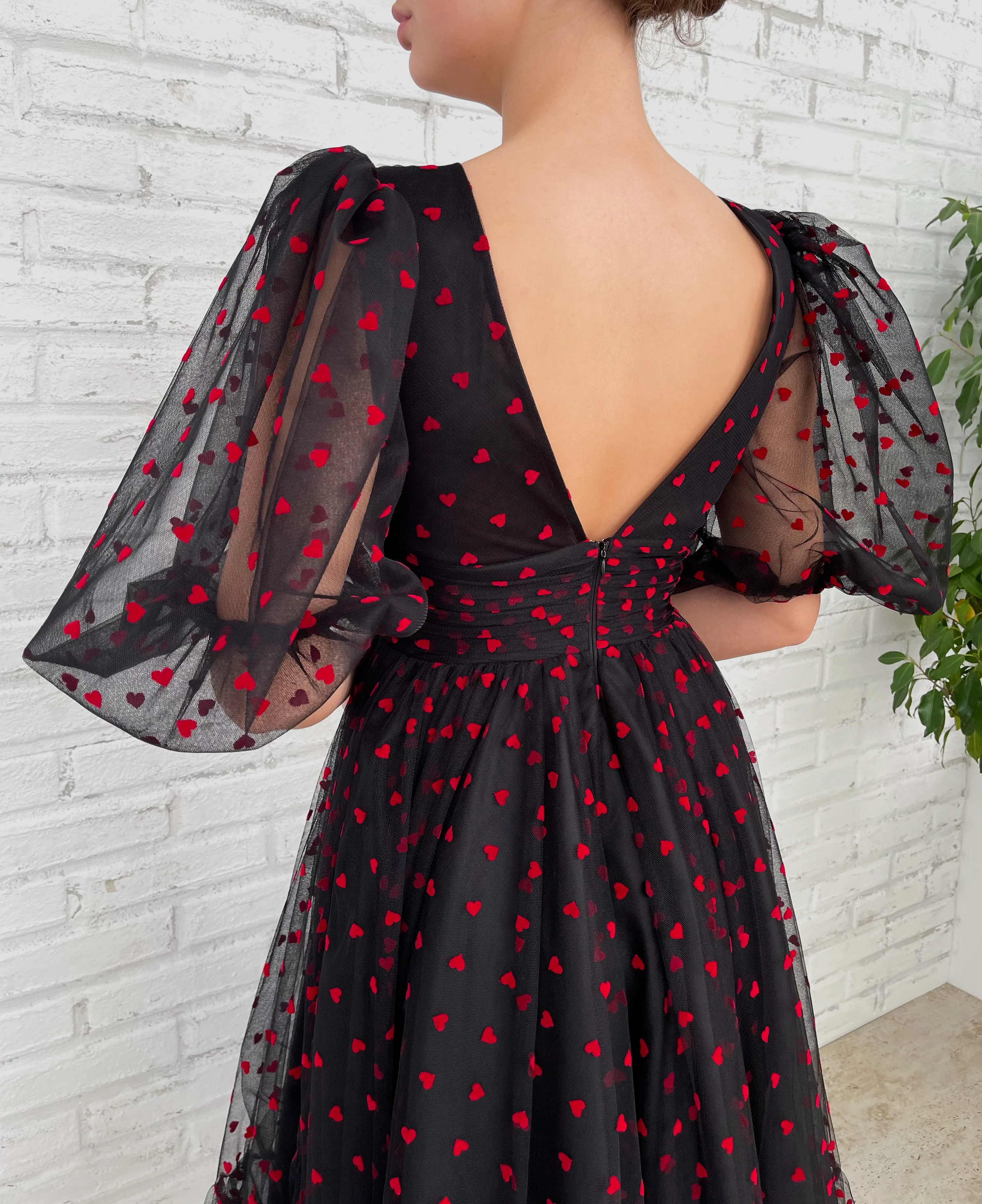 Fluttering Hearts Midi Dress - Image 5