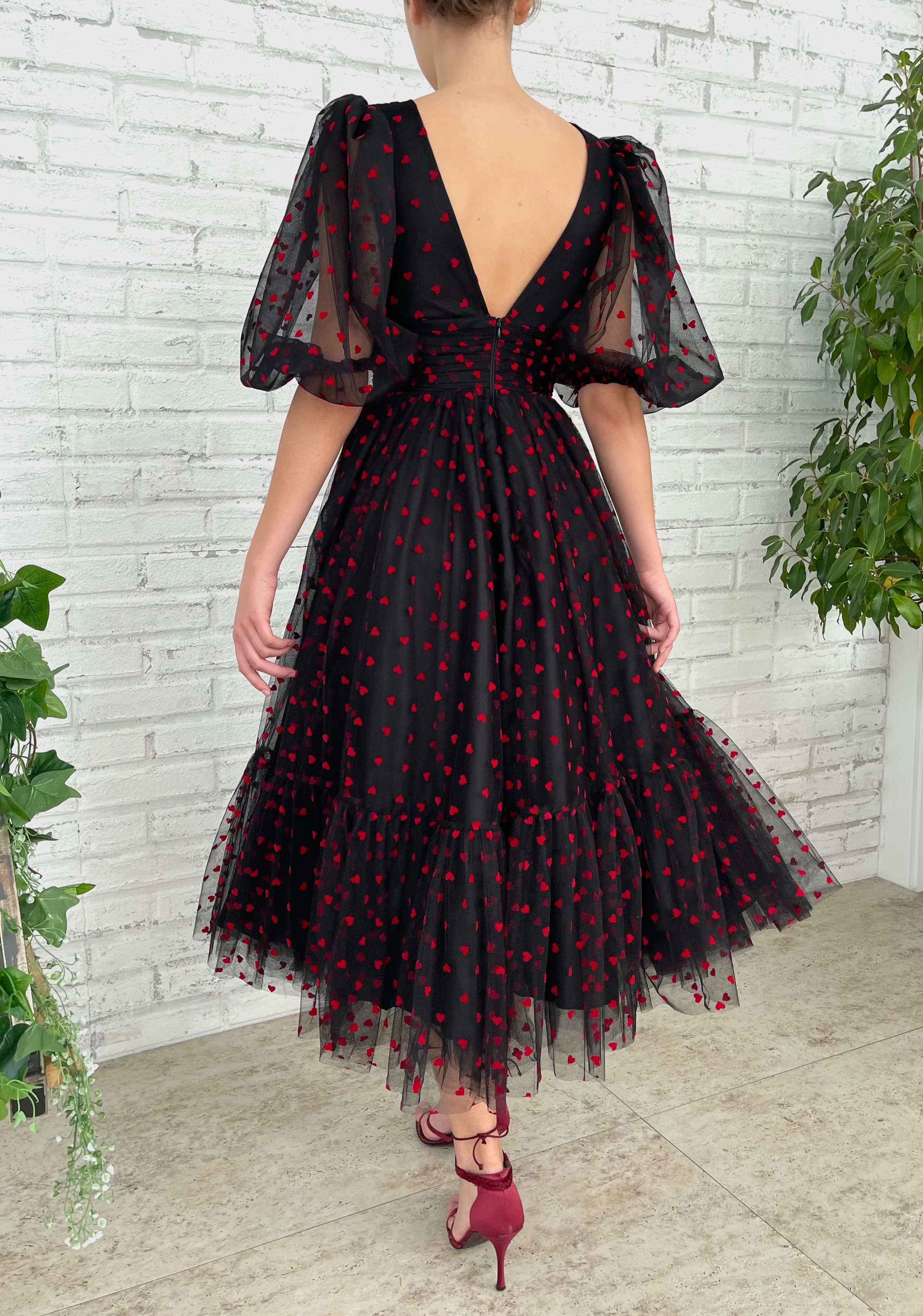 Fluttering Hearts Midi Dress - Image 6