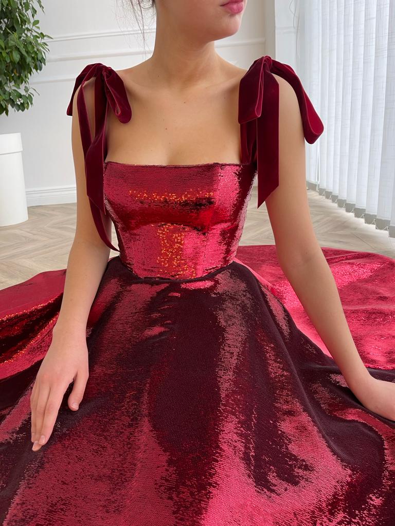 Forever Carmine Dress - Image 4