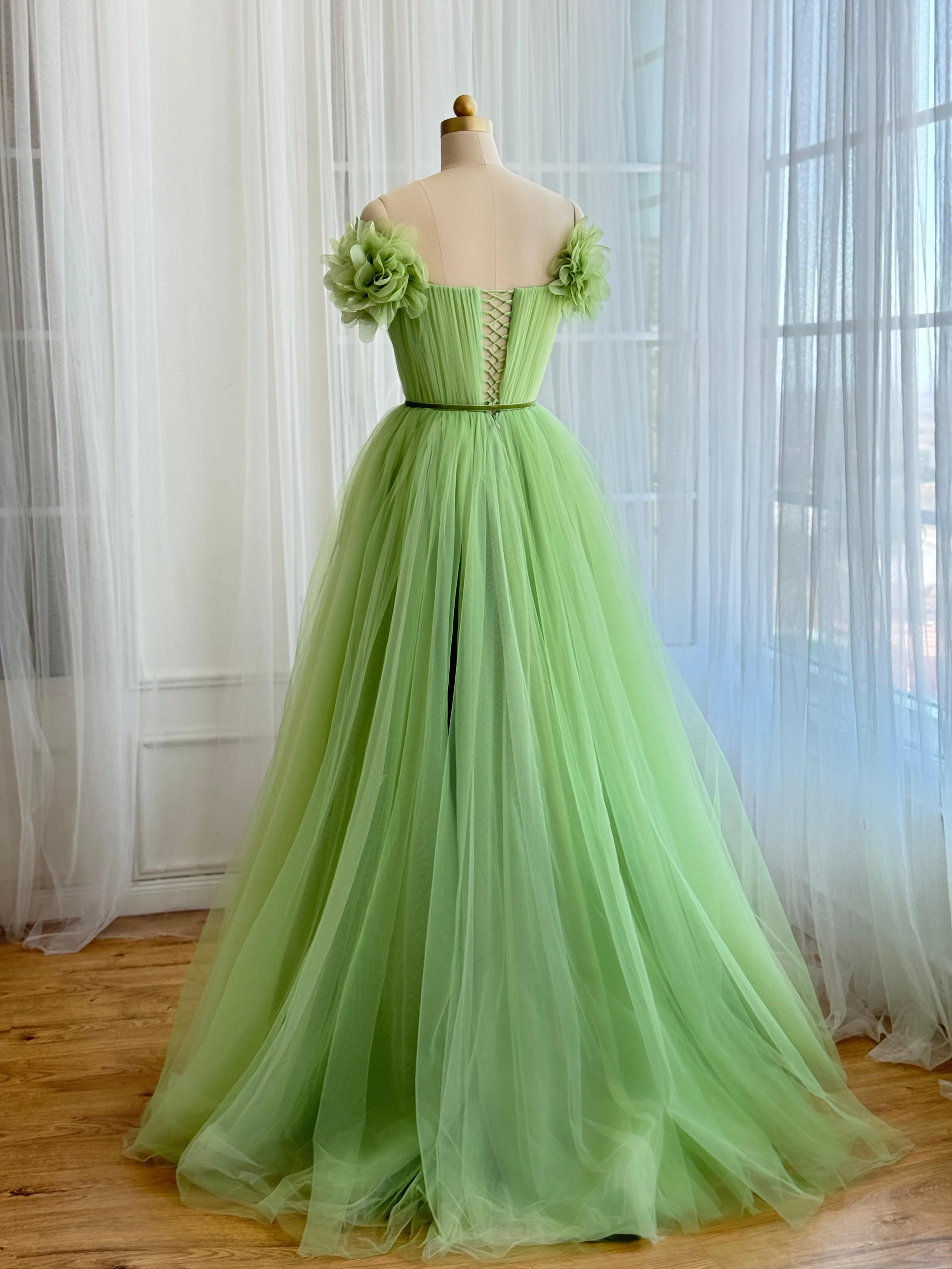 Fresh Green Tulle Dress - Image 4
