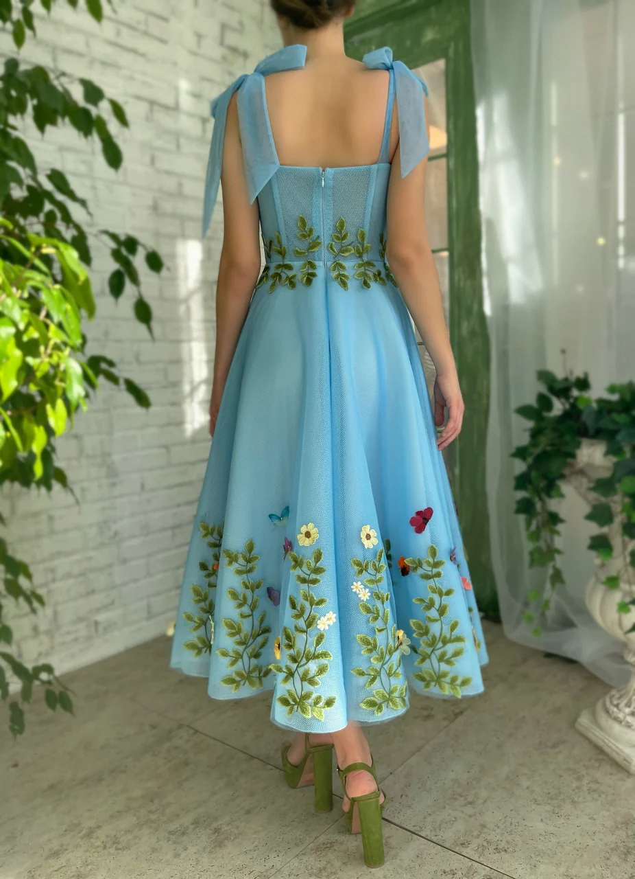 Garden Blue Dress - Image 5