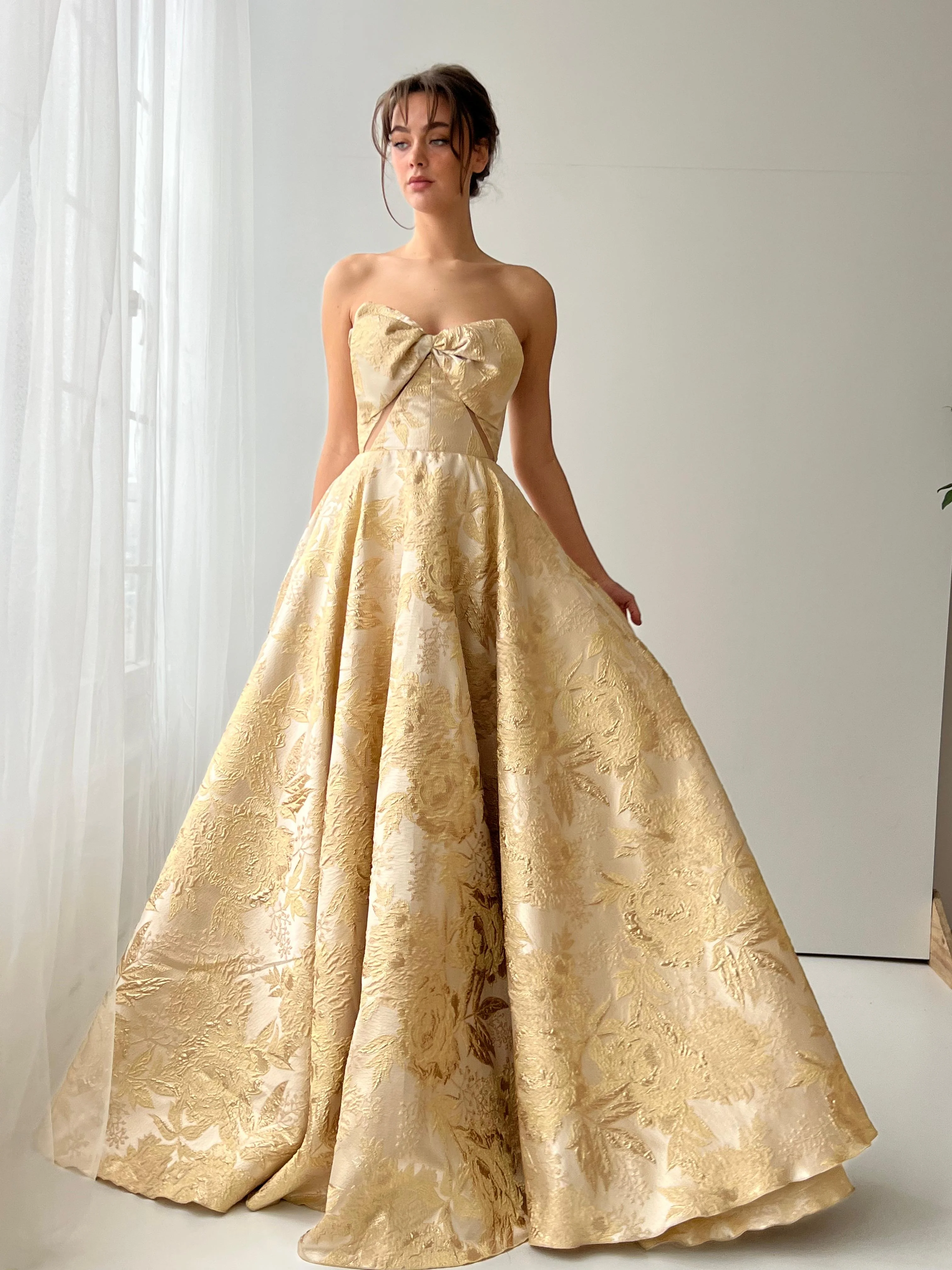 Gilded Dream Brocade Gown