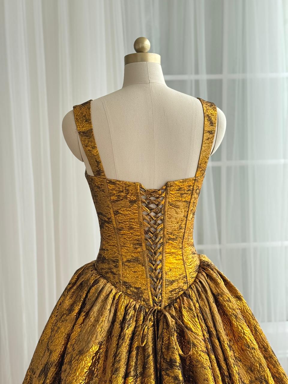 Golden Foliage Gown - Image 3