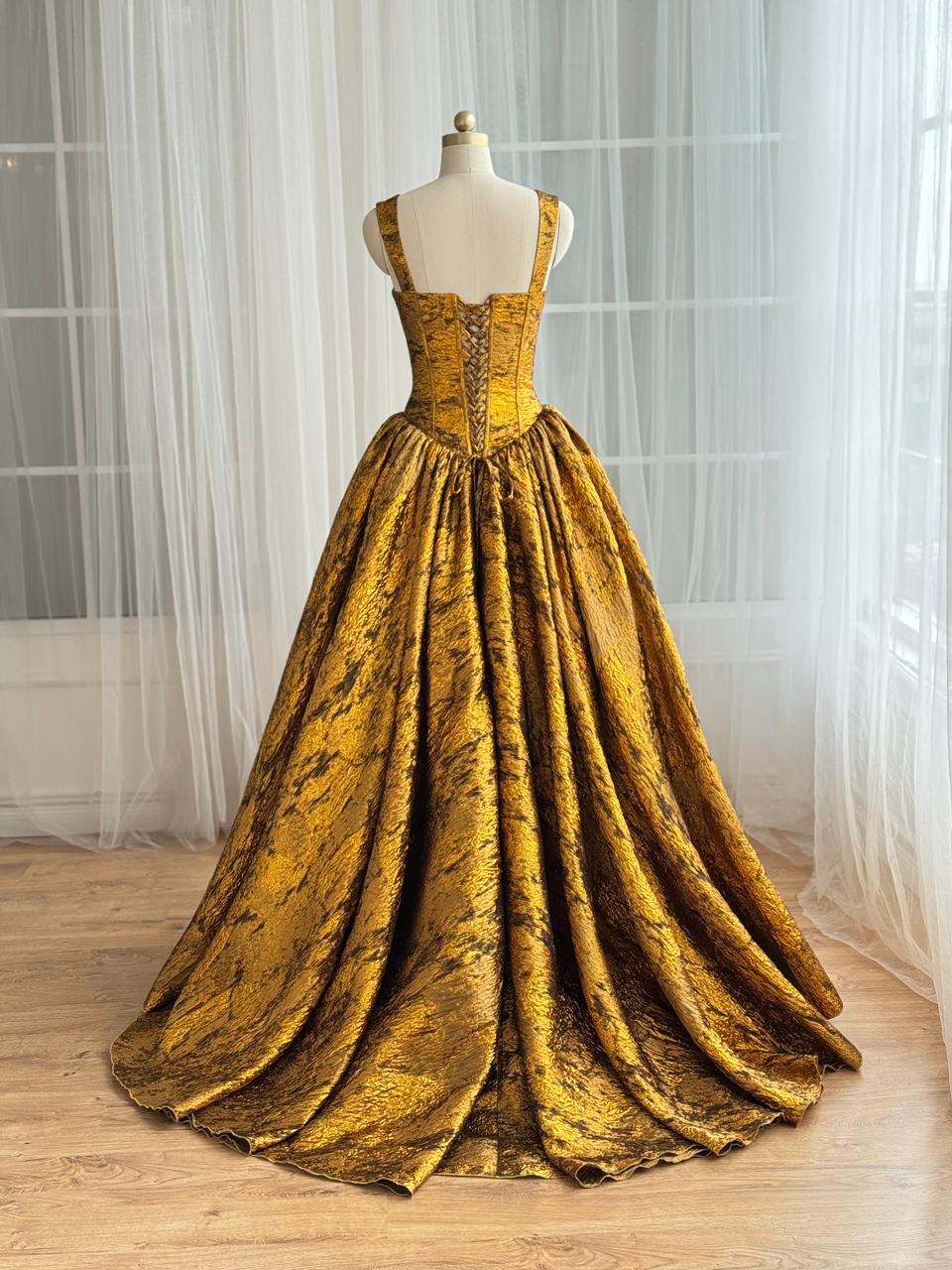 Golden Foliage Gown - Image 4