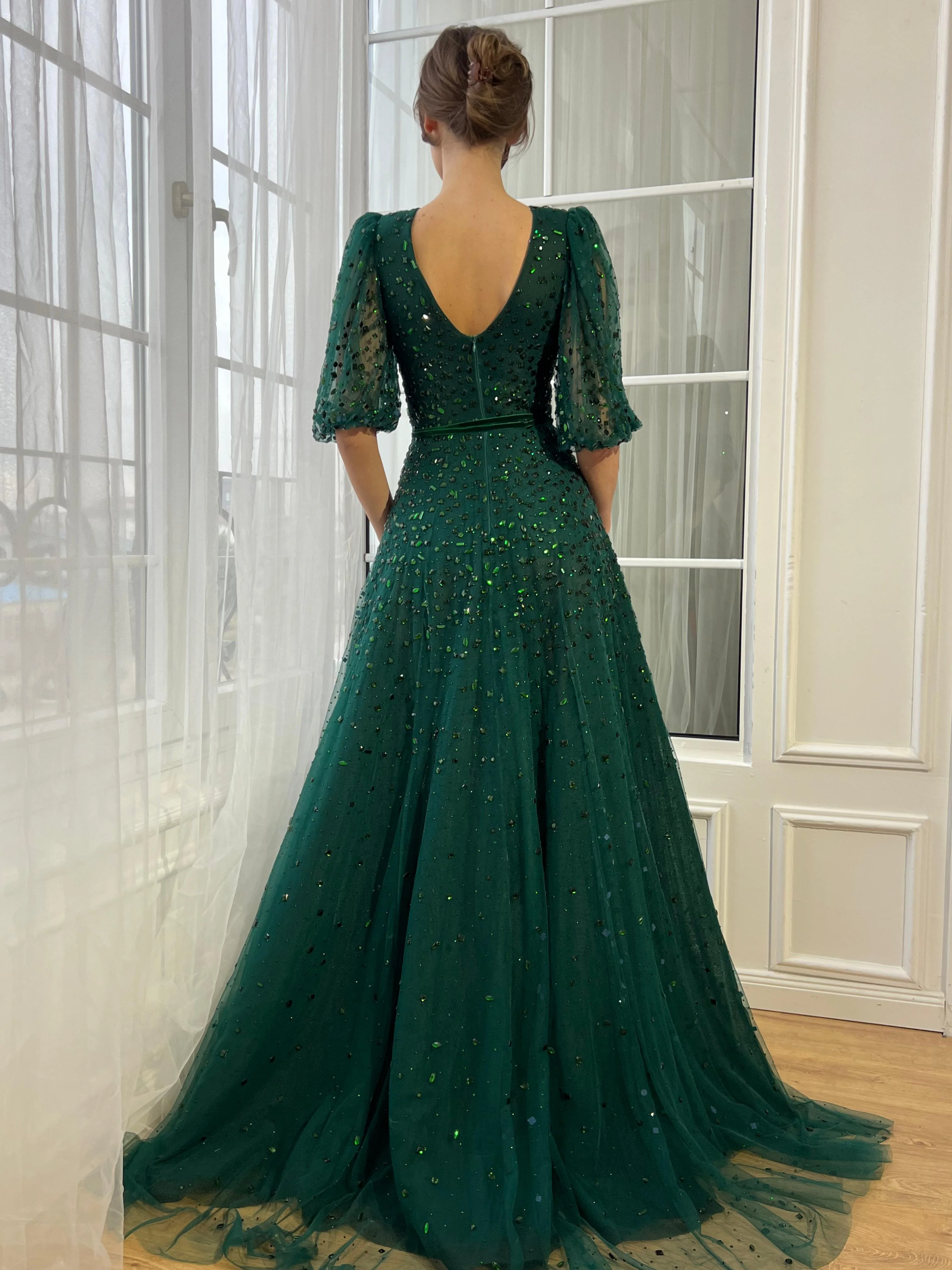 Green Gemstone Gown - Image 4