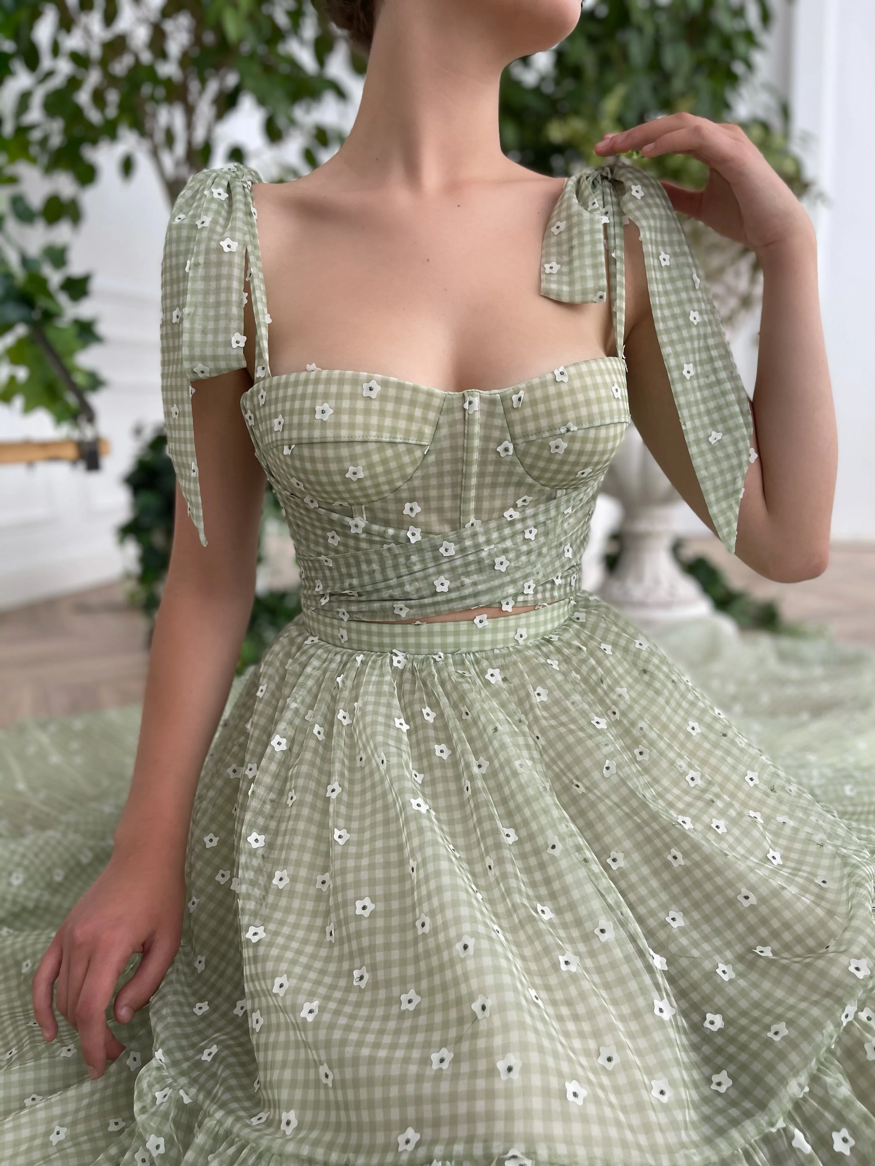 Green Ruffle Gingham Set - Image 4