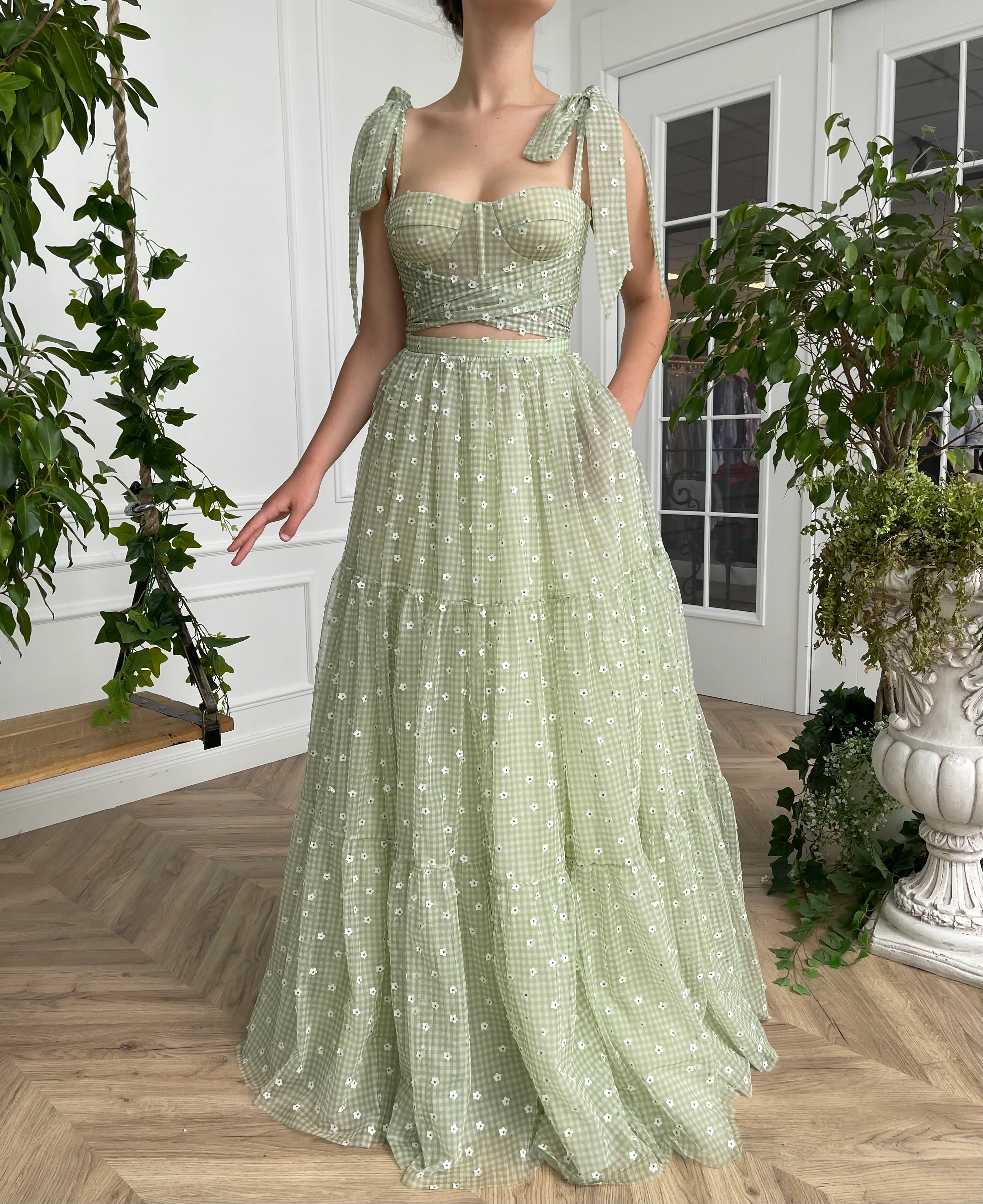 Green Ruffle Gingham Set - Image 8