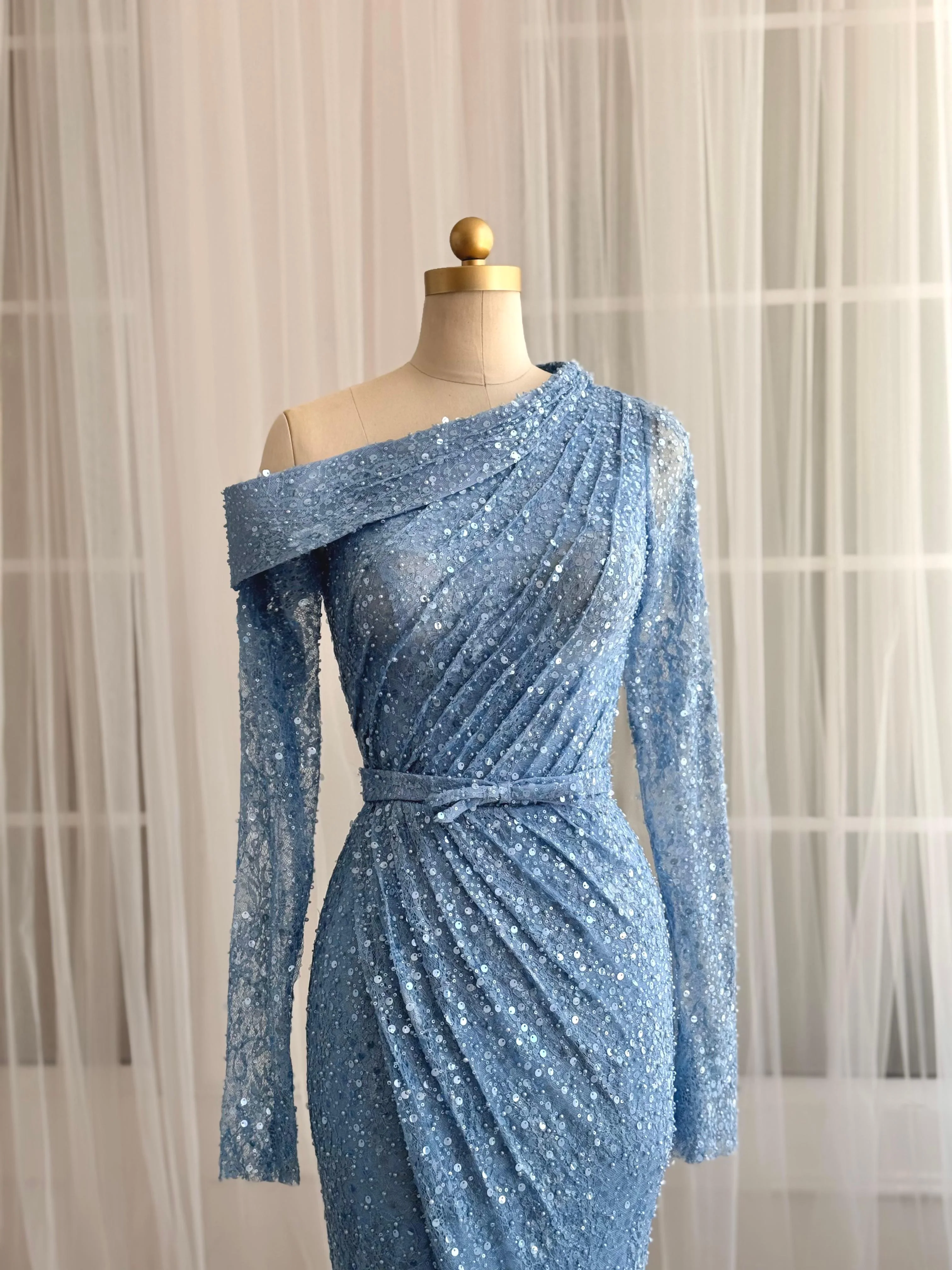 Icy Periwinkle Crest Gown - Image 2