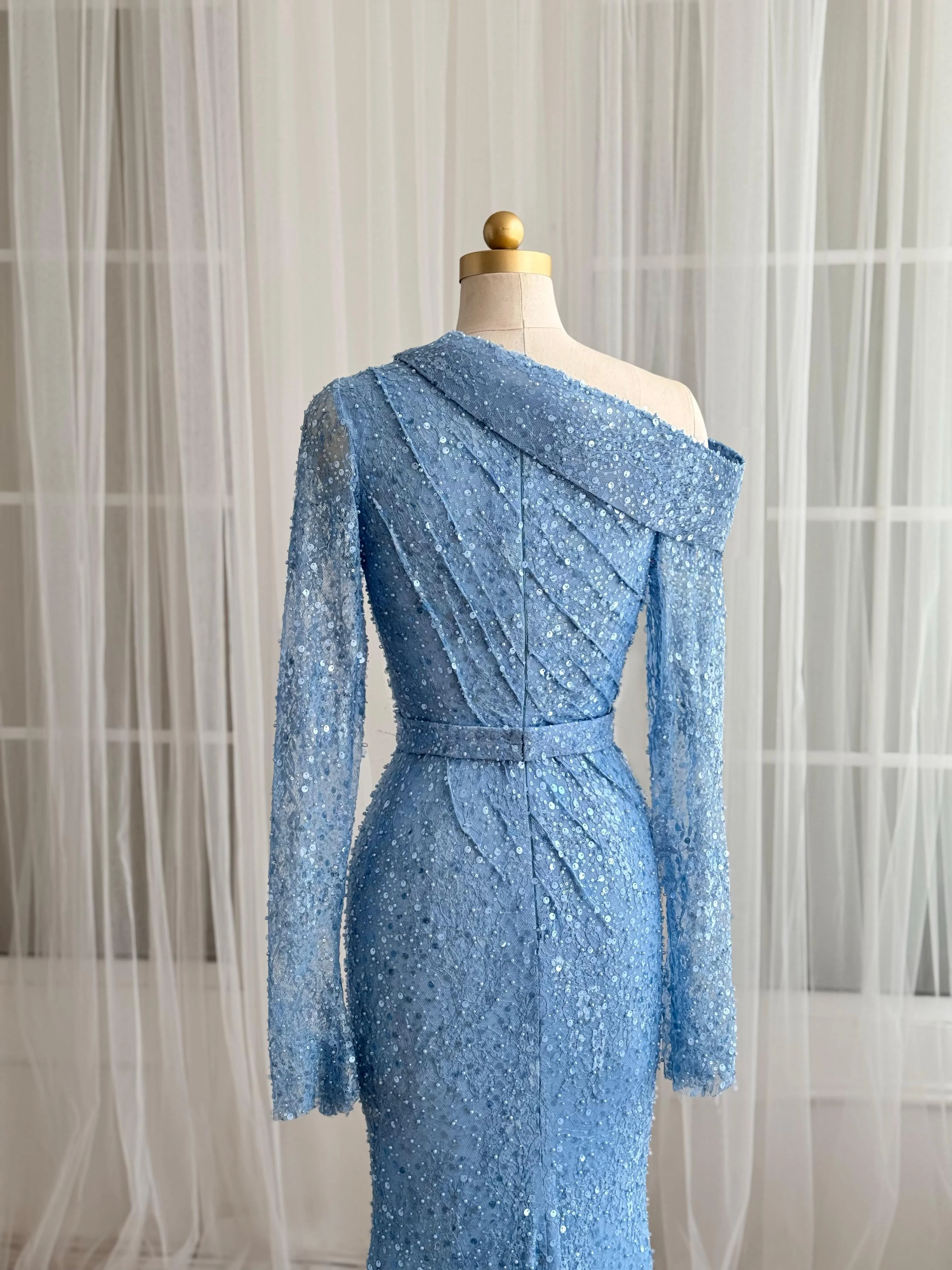 Icy Periwinkle Crest Gown - Image 3