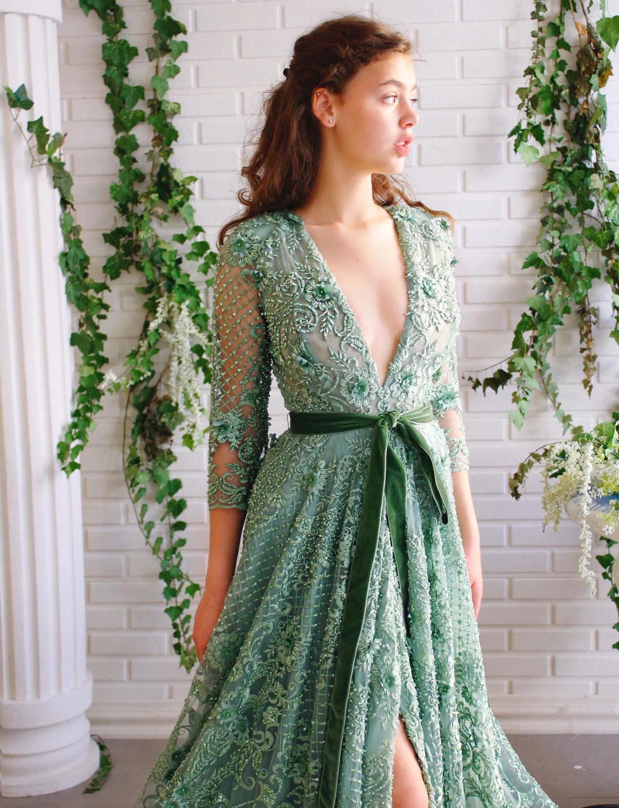 Jade Blooms Gown