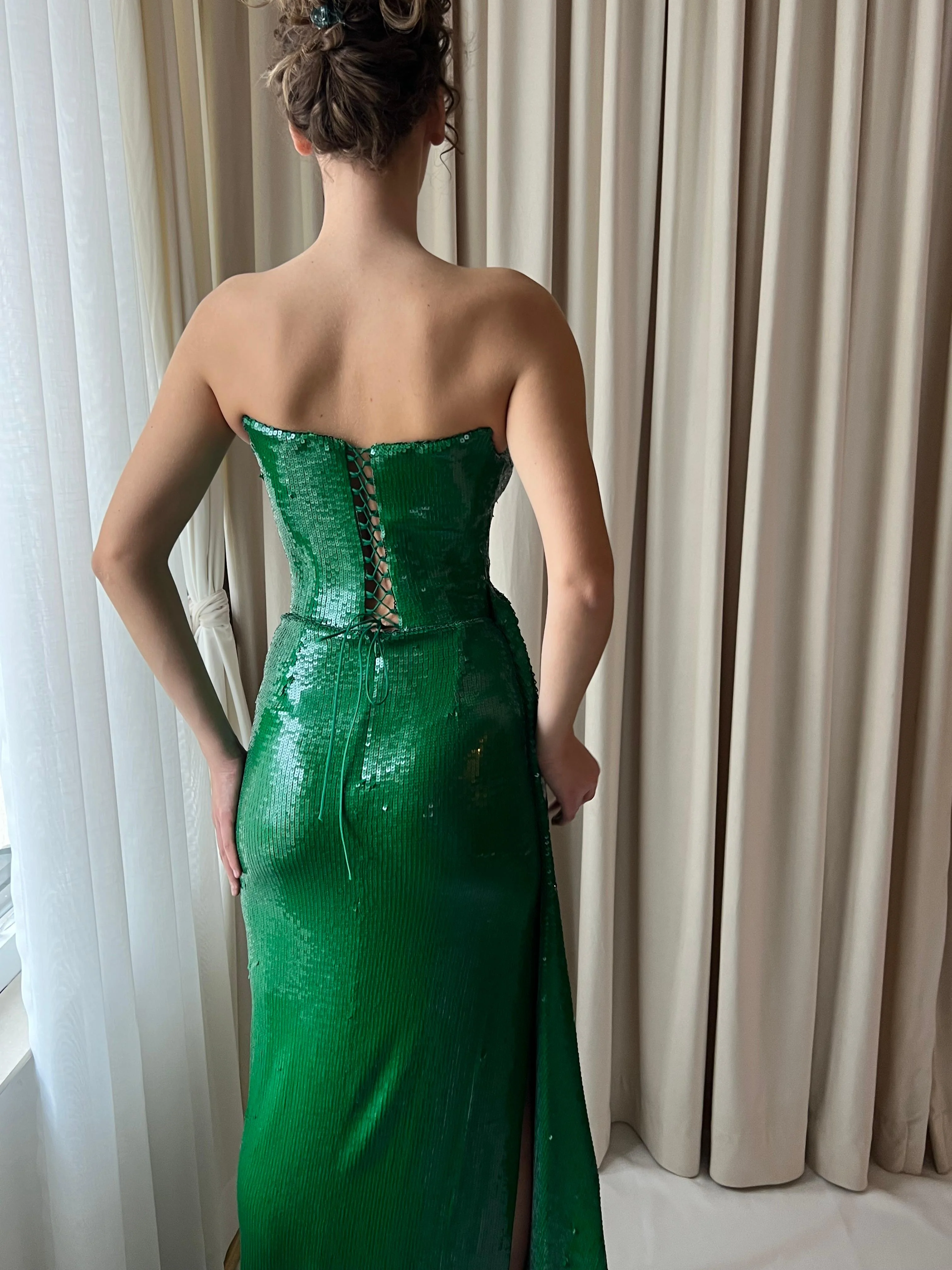 Jade Corset Mermaid Dress - Image 4