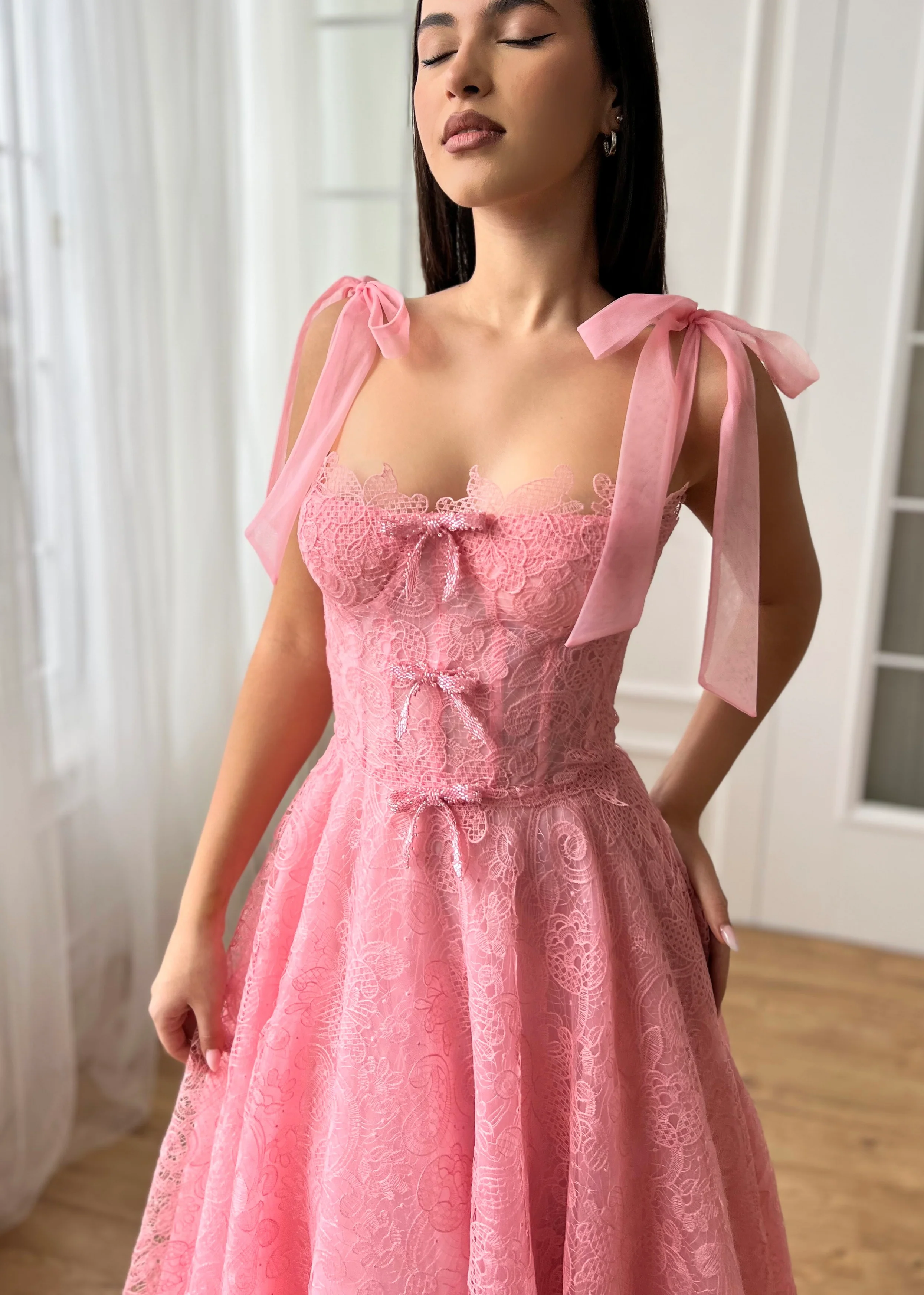 Joséphine Bows Midi Dress - Image 4