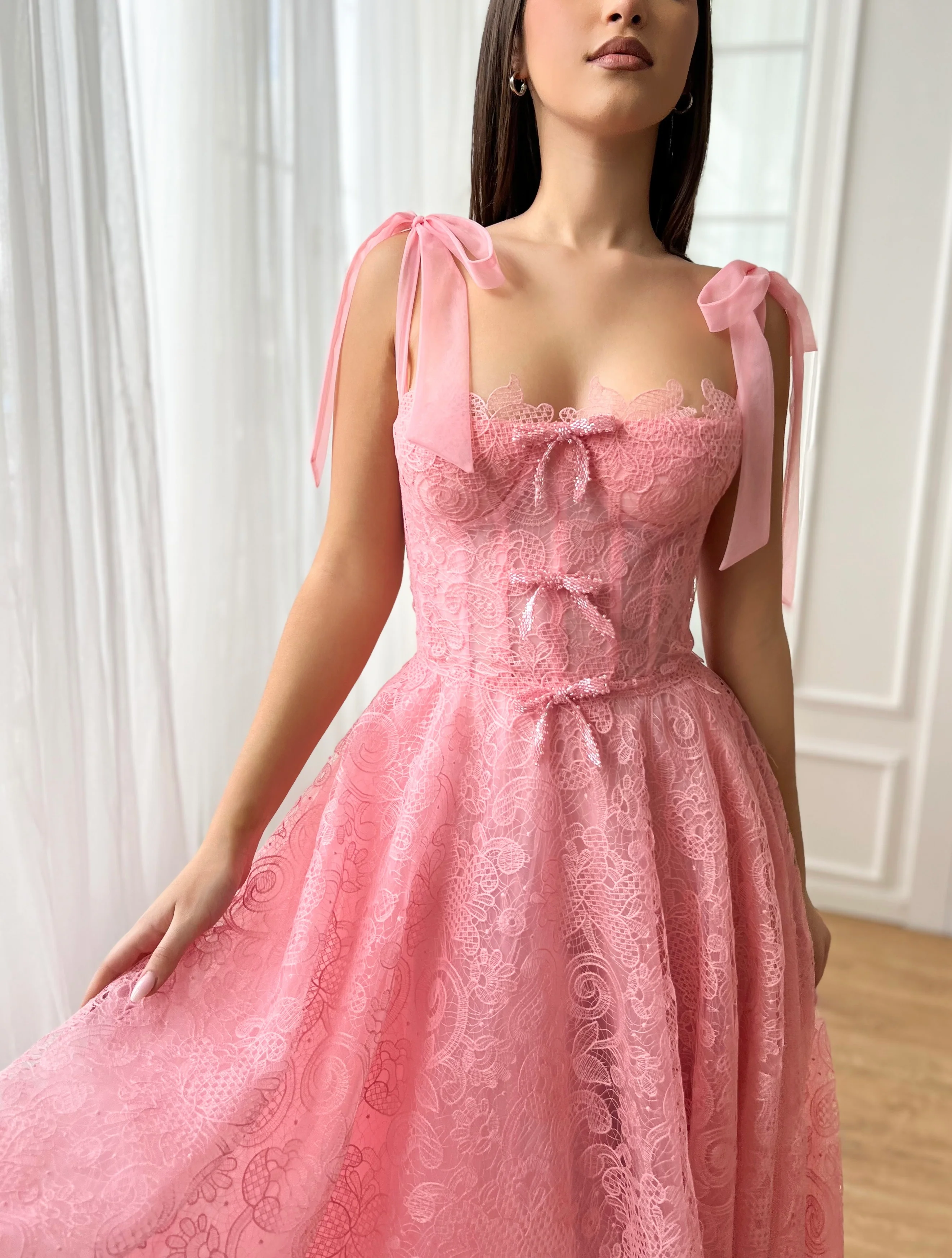Joséphine Bows Midi Dress - Image 5