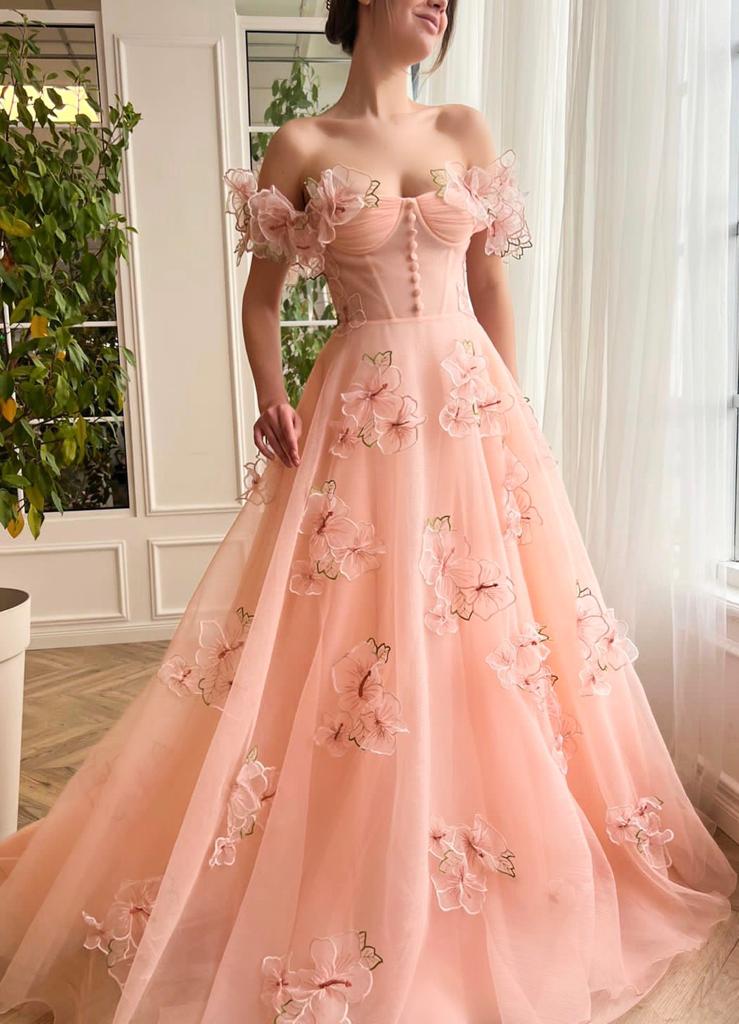 Juliet Peach Garden Gown - Image 3