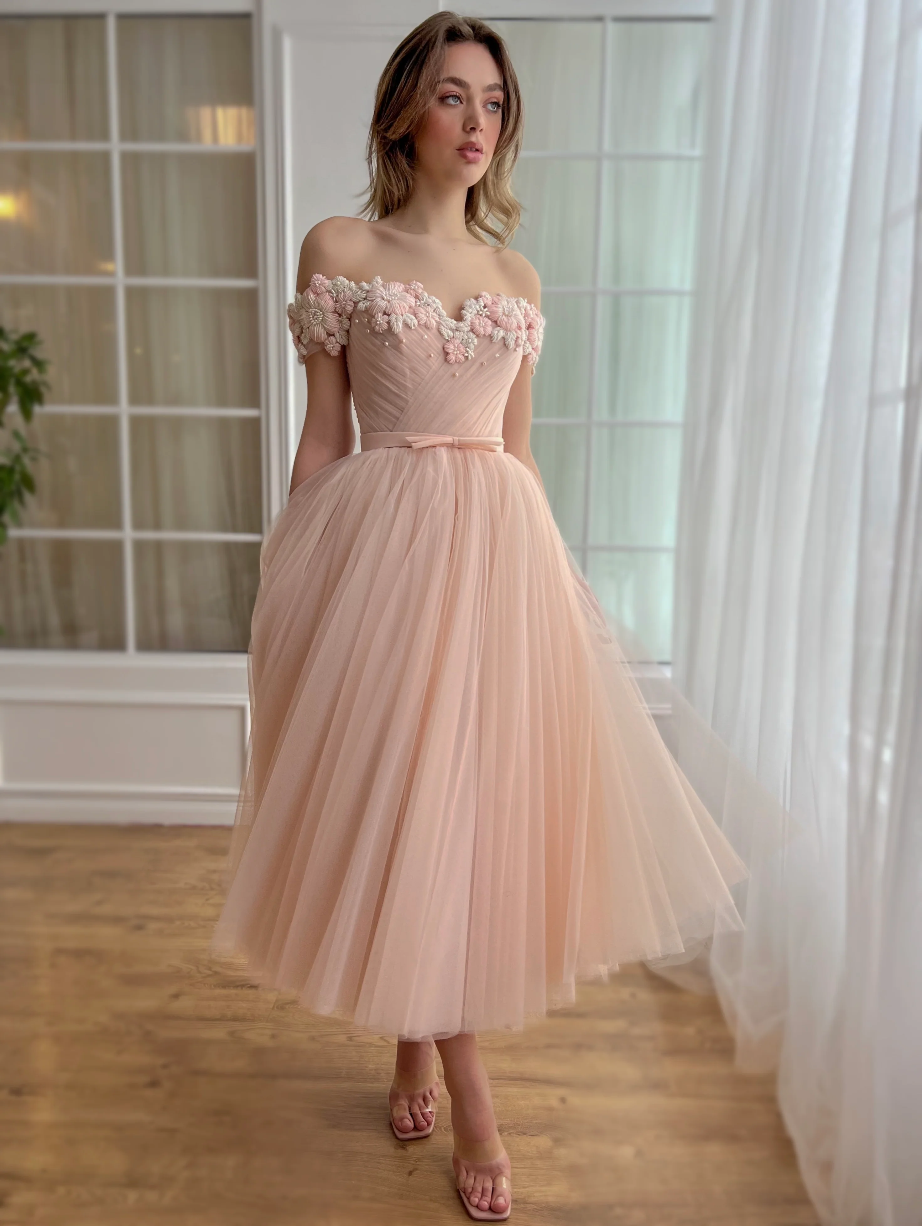 Juliet Rose Peach Dress - Image 2