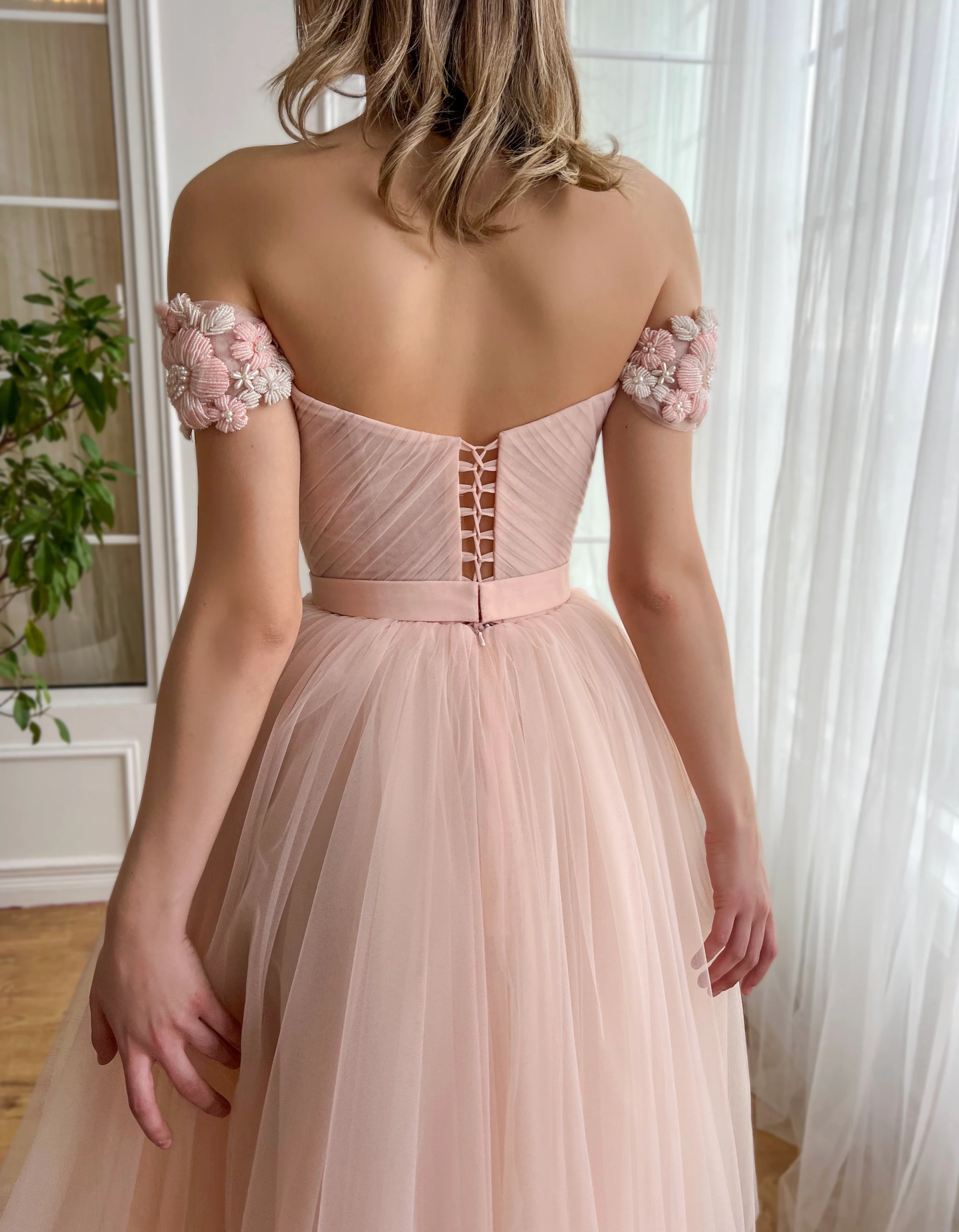 Juliet Rose Peach Dress - Image 3