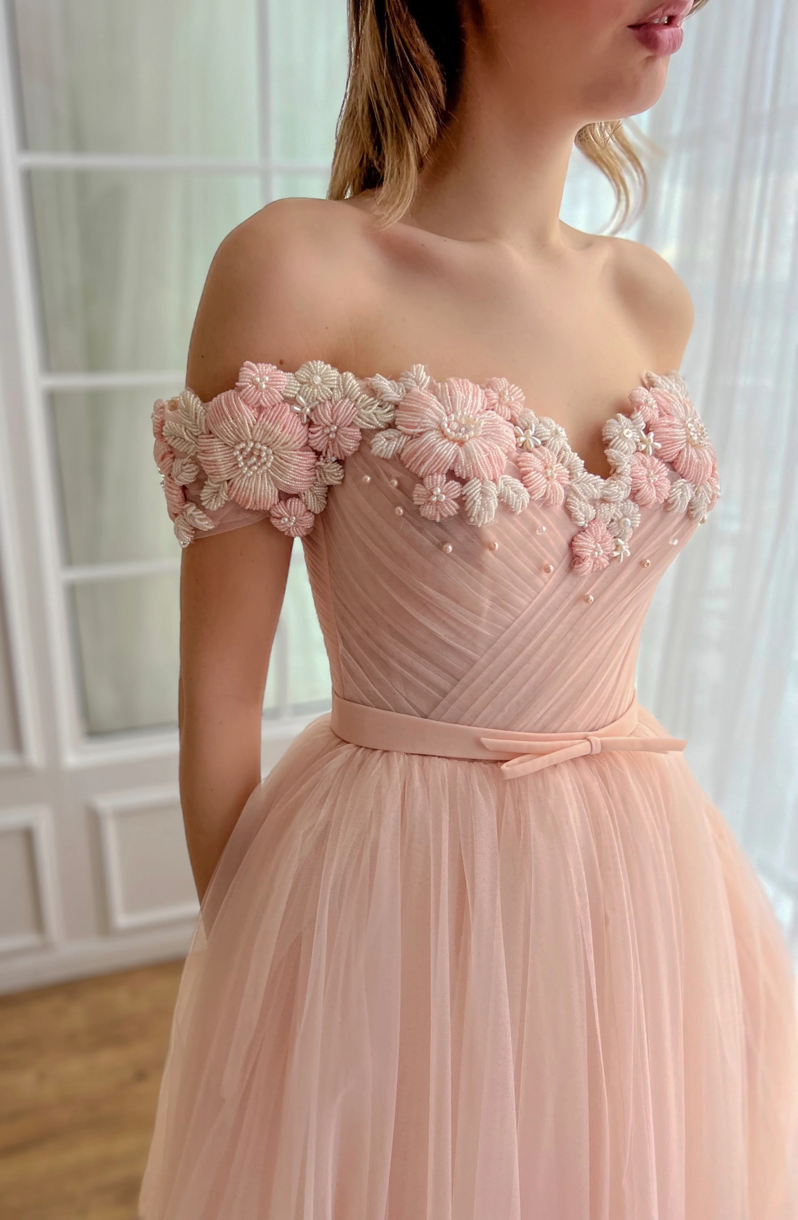 Juliet Rose Peach Dress - Image 4