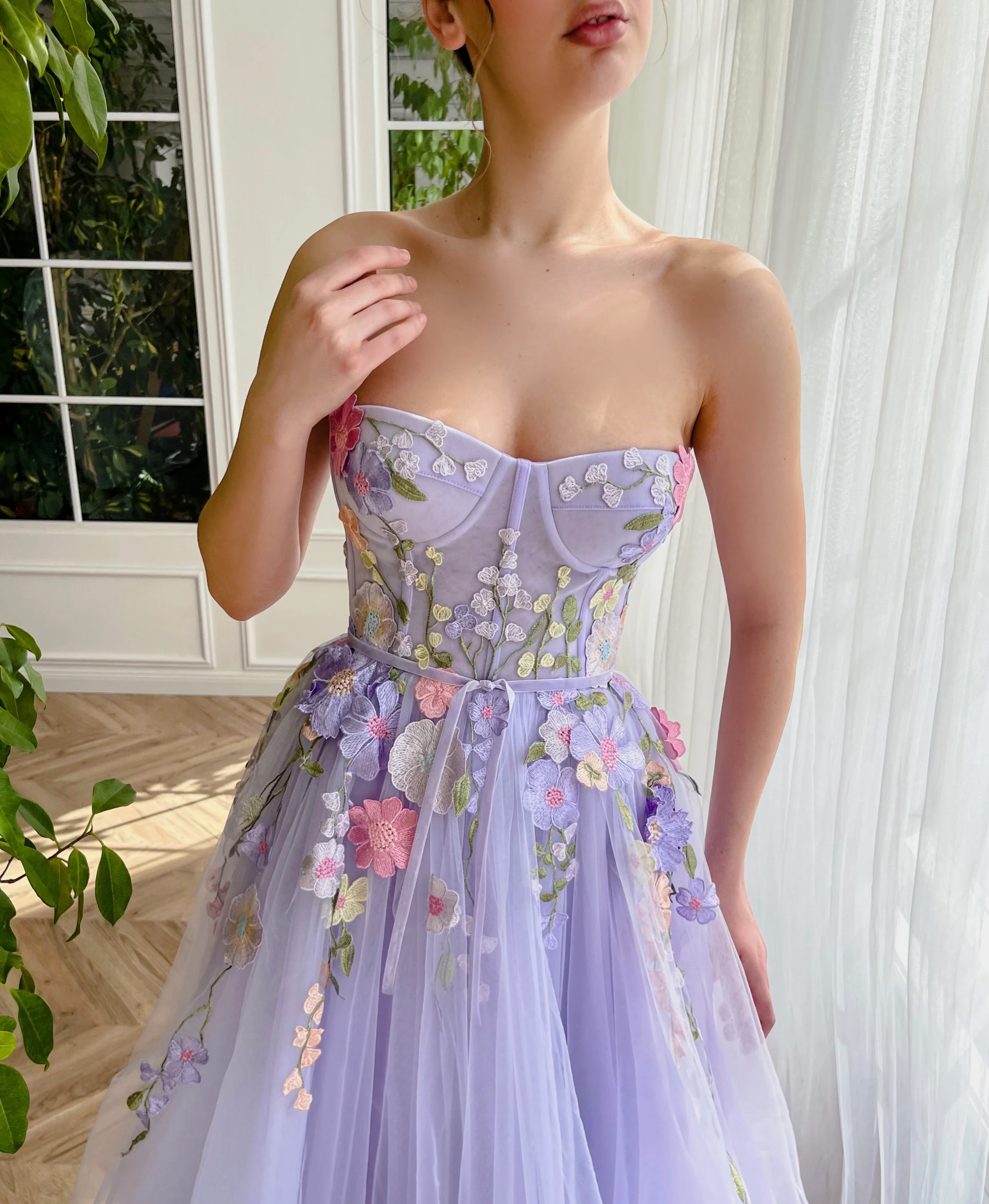 Lavender Floral Gown - Image 4