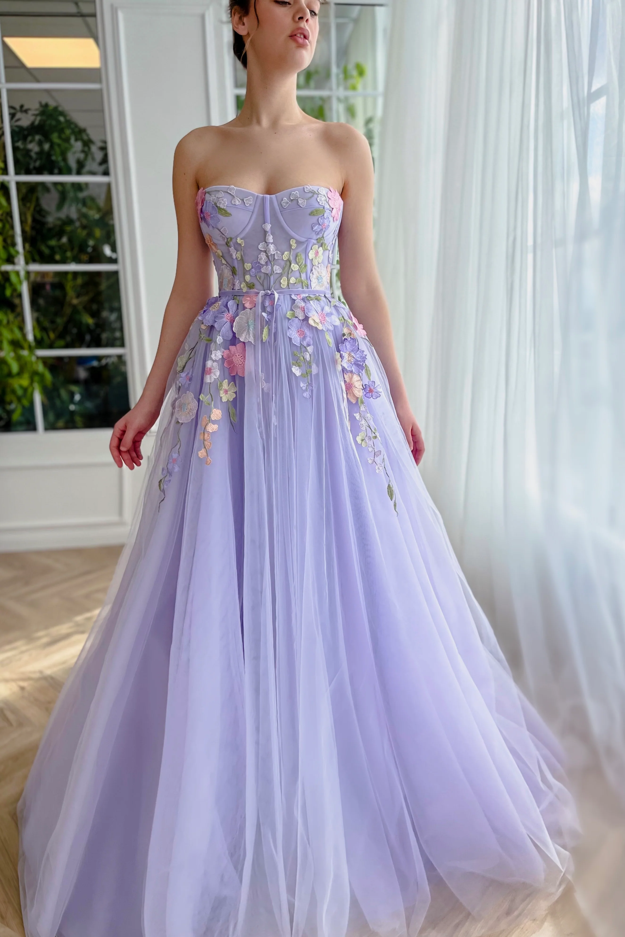 Lavender Floral Gown - Image 7