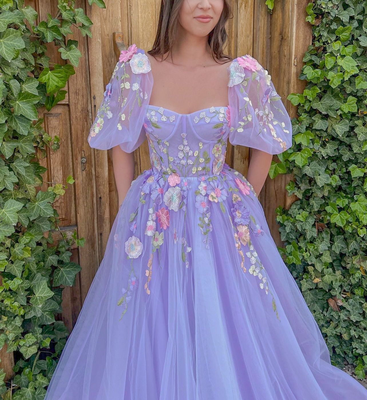Lavender Floral Gown - Image 8