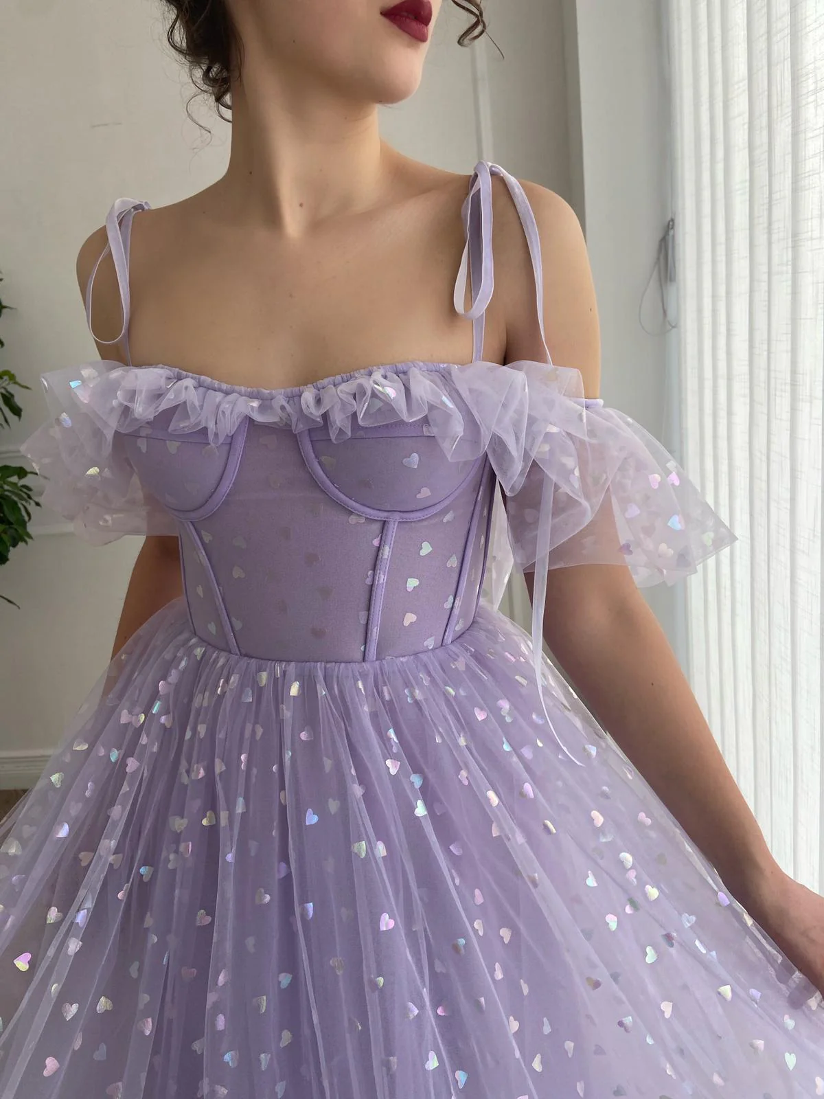 Lavender Hearty Dress - Image 4