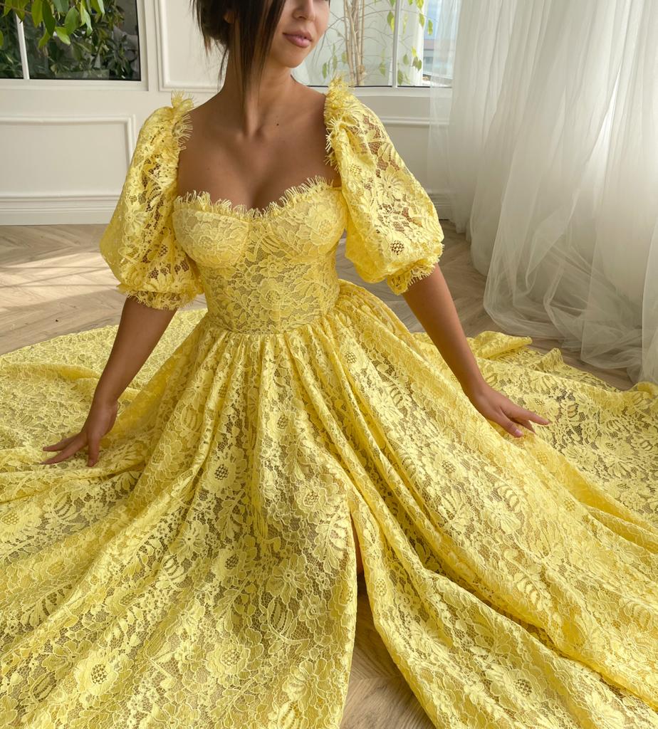 Lemon Blossom Midi Dress - Image 4