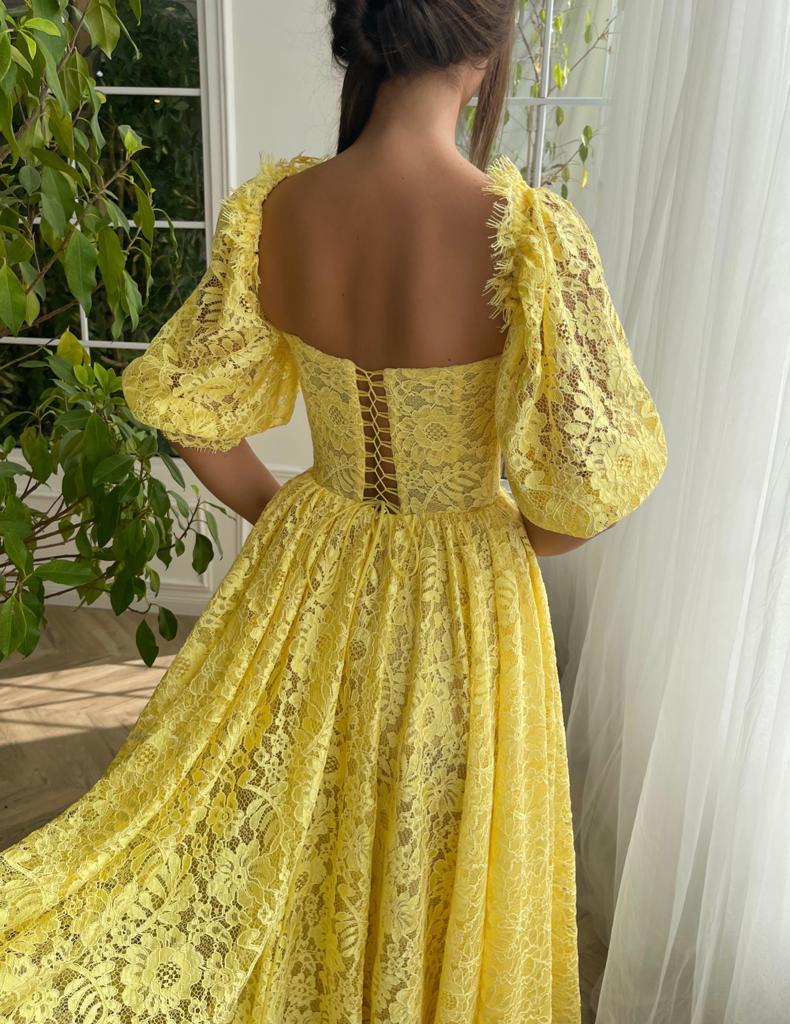 Lemon Blossom Midi Dress - Image 5