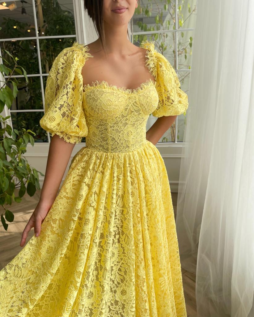 Lemon Blossom Midi Dress - Image 6