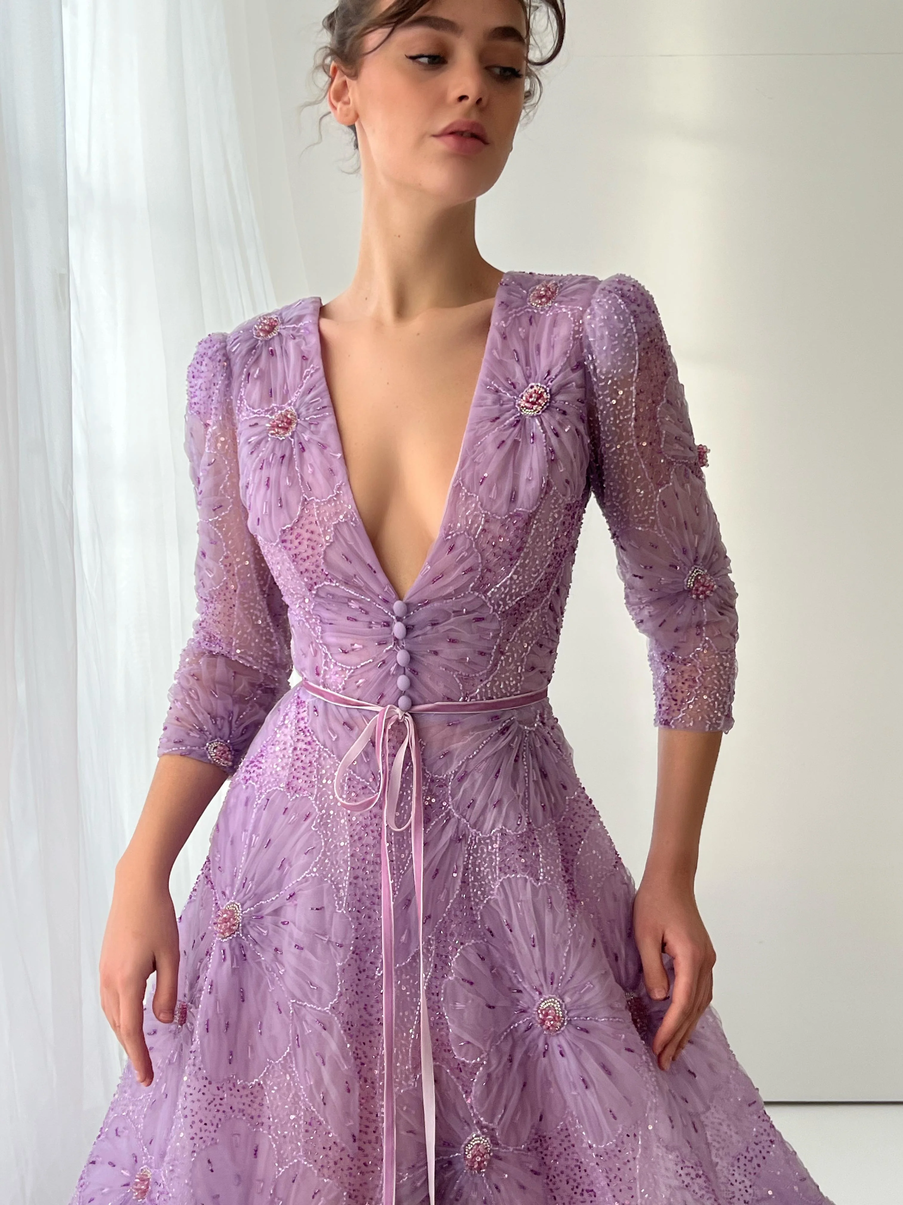 Lilac Cascade Gown